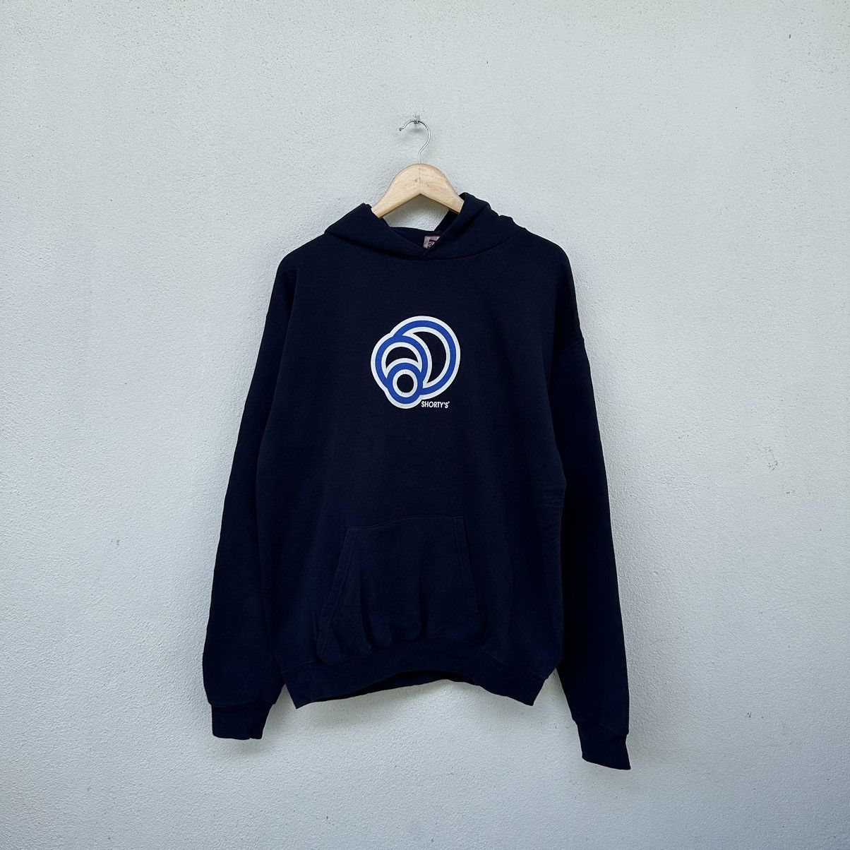 image of Shortys Skateboards x Vintage Shortys Skateboard Hoodie in Navy, Men's (Size Large)