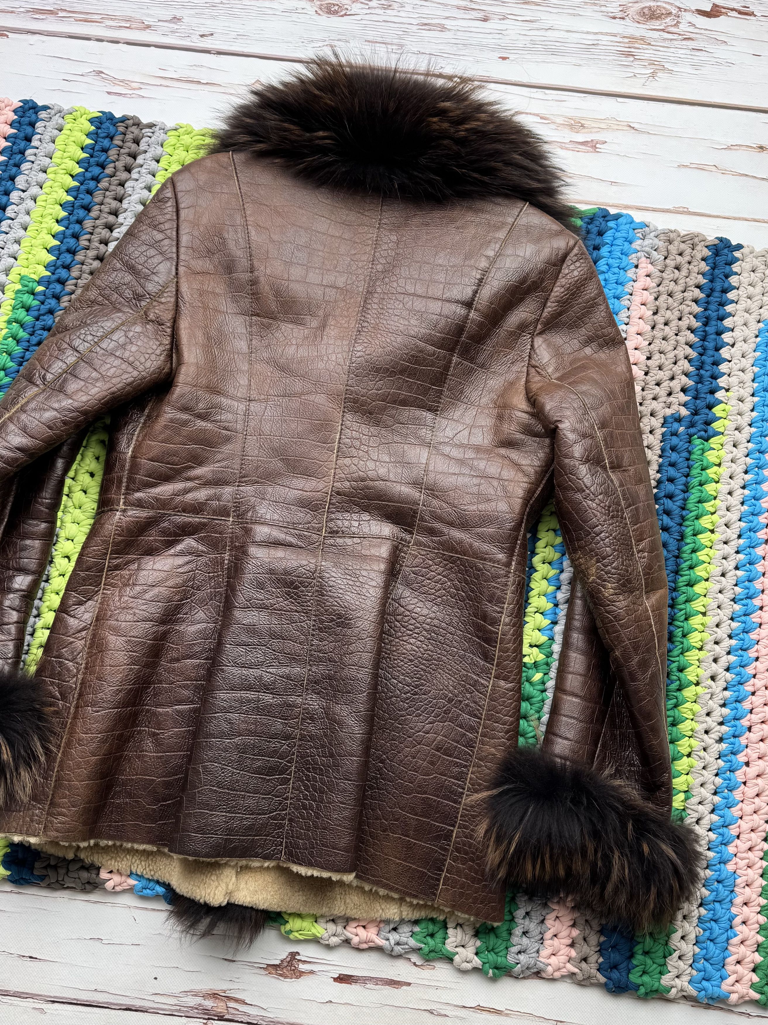 Japanese Brand Vintage Real Sheepskin Coat With Real Fur Details (V212)D15 Size M / US 6-8 / IT 42-44 - 8 Thumbnail