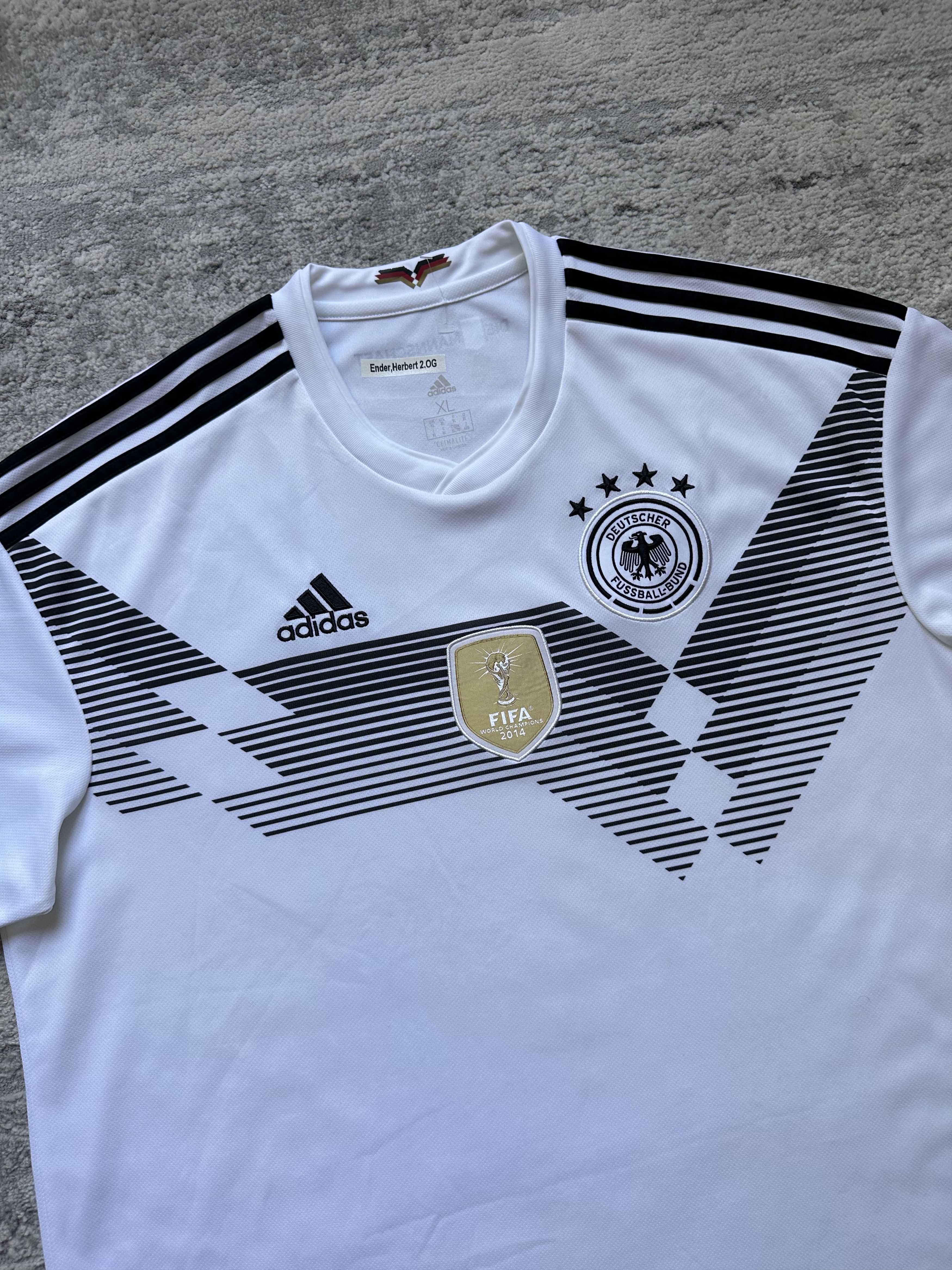 Adidas Germany 2018 Home Jersey Adidas World Champions White Shirt Size US XL / EU 56 / 4 - 3 Thumbnail