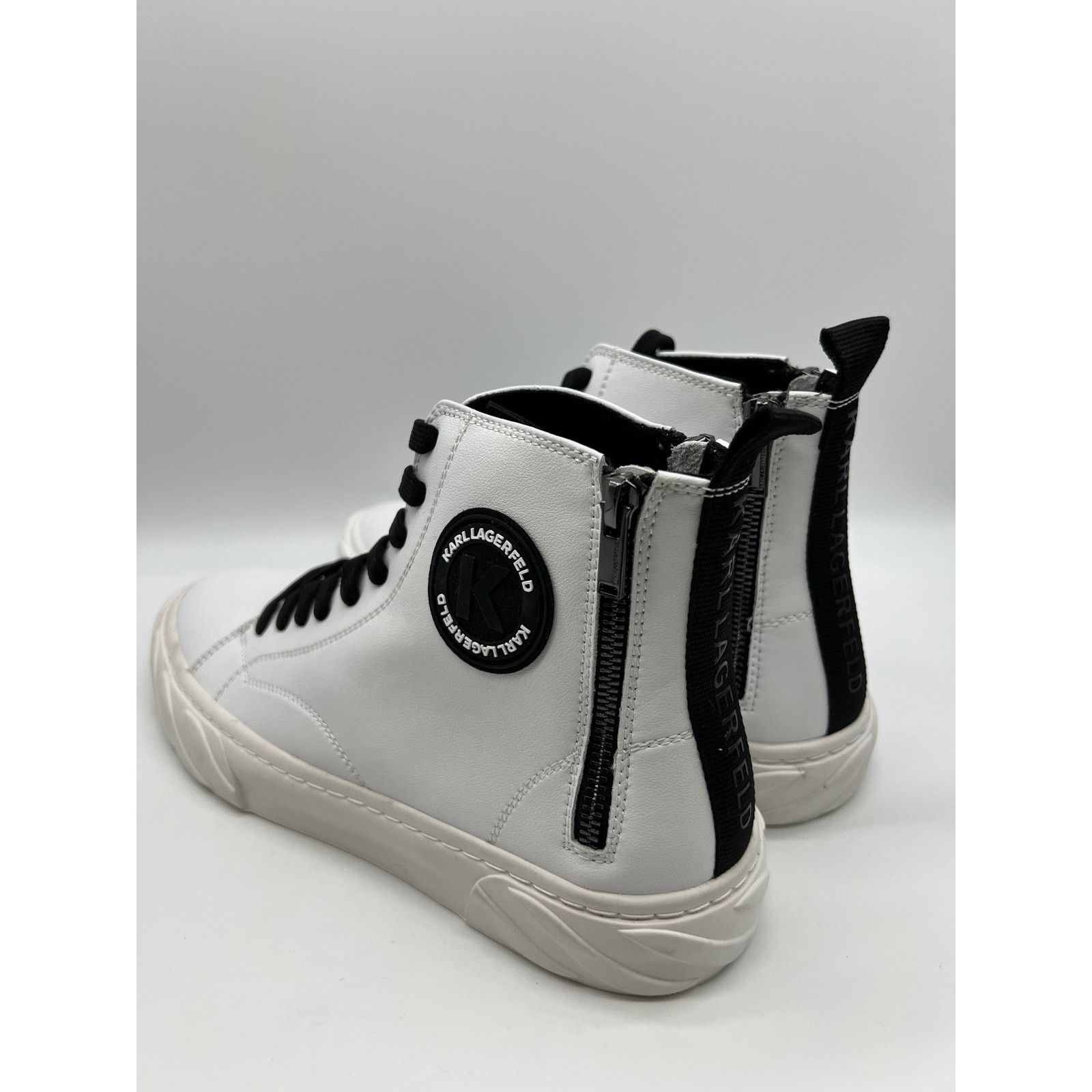Karl Lagerfeld Karl Lagerfeld Men's Paris Sneakers High Top Heel Zip 10.5M Size US 10.5 / EU 43-44 - 9 Thumbnail