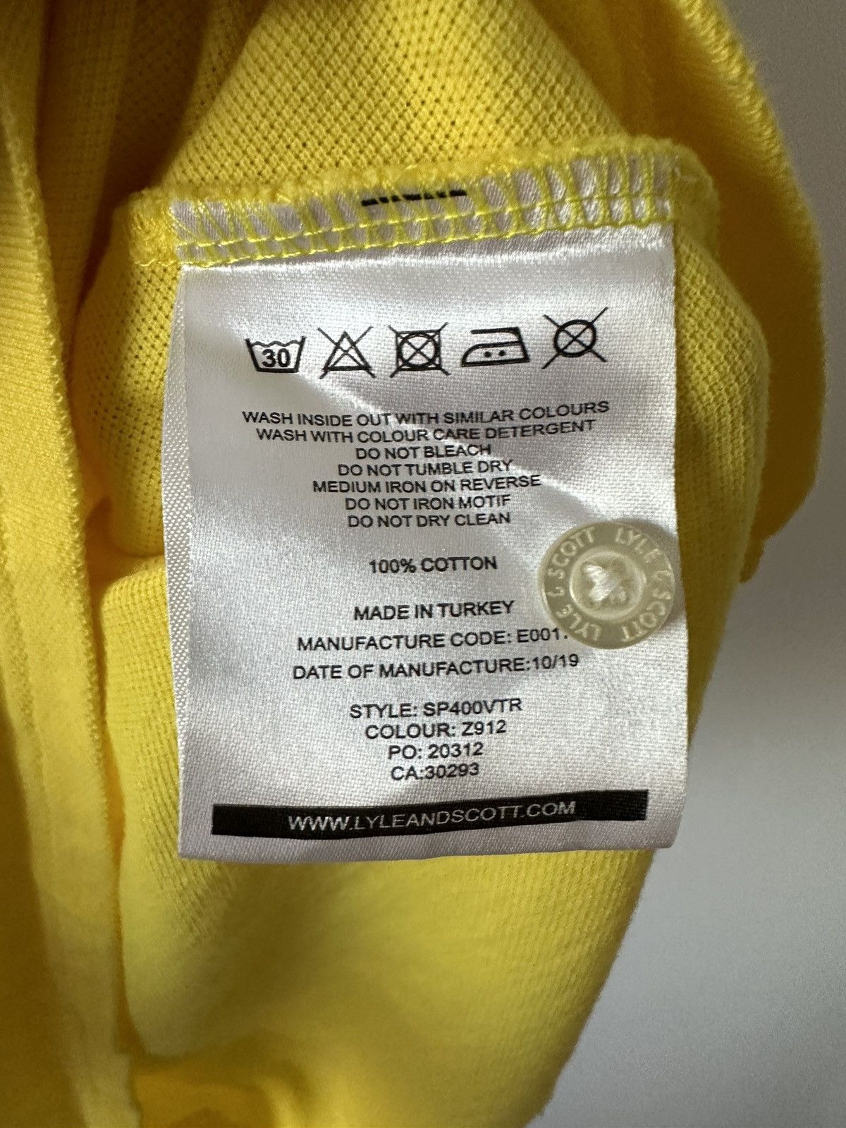 Lyle & Scott Lyle Scott yellow polo shirt Size US M / EU 48-50 / 2 - 5 Thumbnail