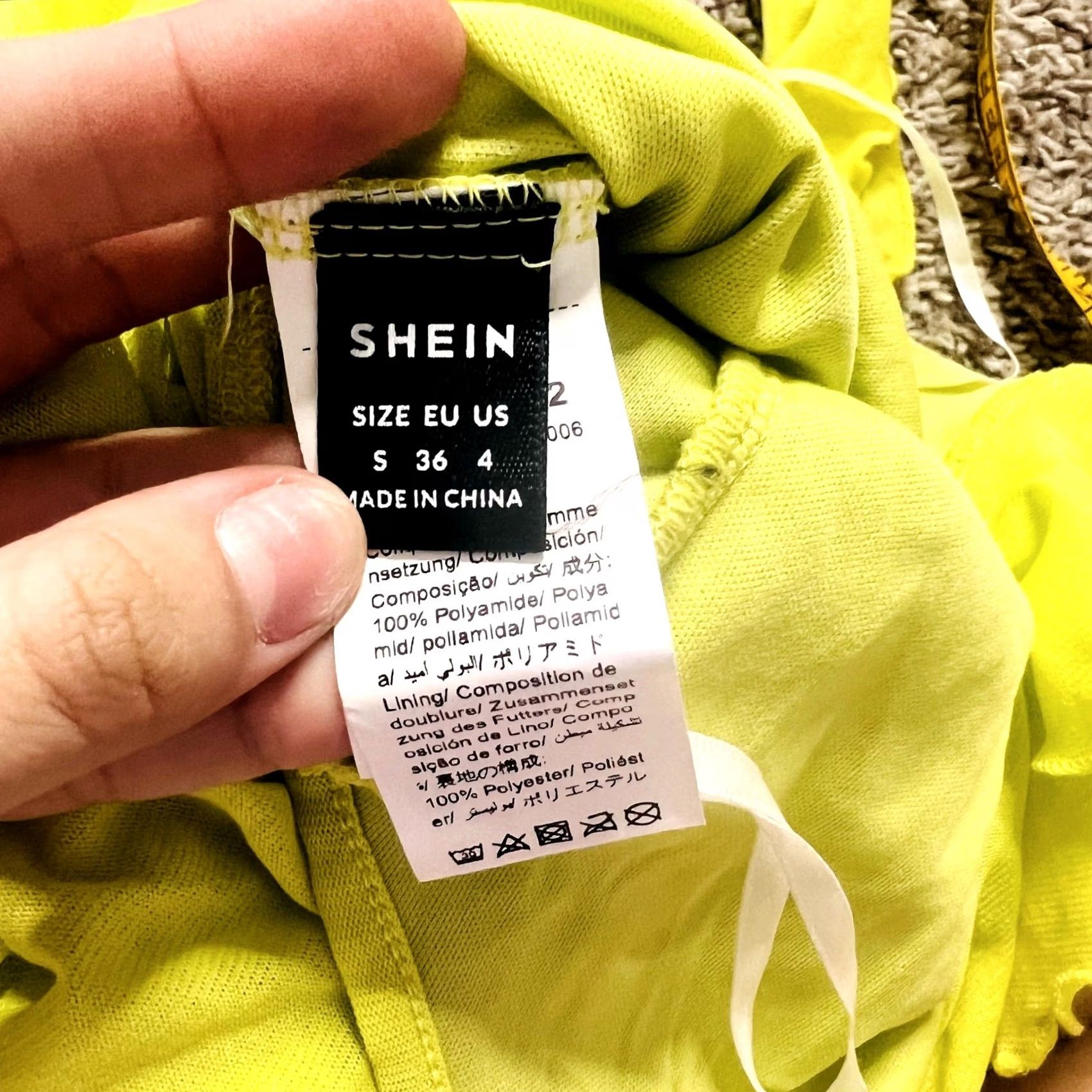 Shein Shein Ruffle Halter Backless Mini Bodycon Yellow Womens S Dress Size S / US 4 / IT 40 - 4 Thumbnail