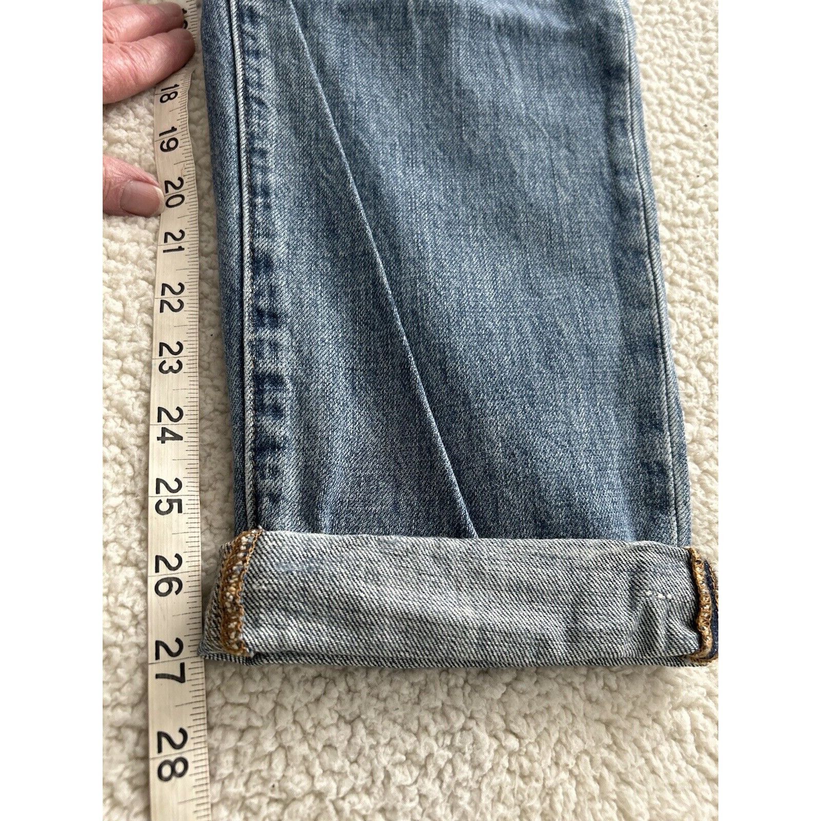 Pistola Presley High Rise Relaxed Roller Jean Crop Length in