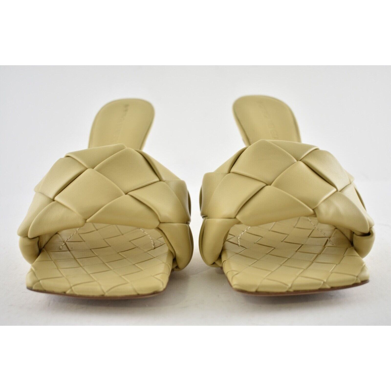 Bottega Veneta Lido Cane Sugar Intrecciato Leather Mule Heel Sandal 37 Size US 7 / IT 37 - 5 Thumbnail