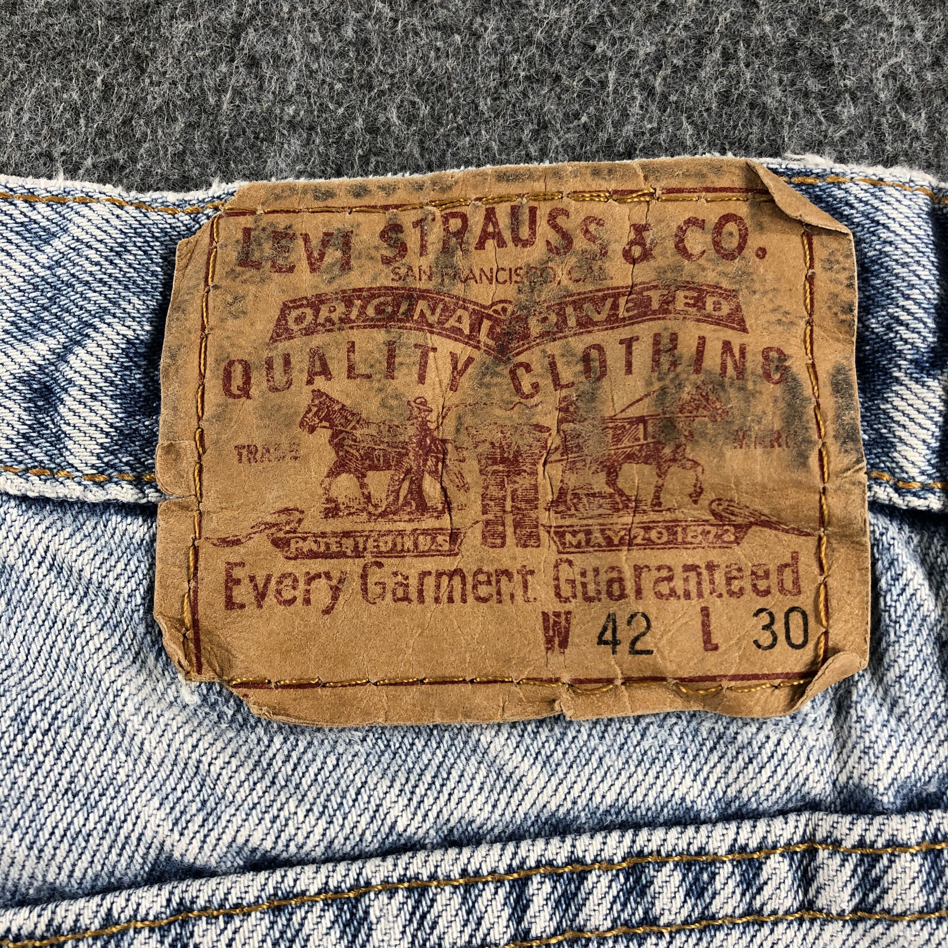 Levi's 90s Vintage Light Wash Levis Jeans-J2503 Size US 41 - 5 Thumbnail