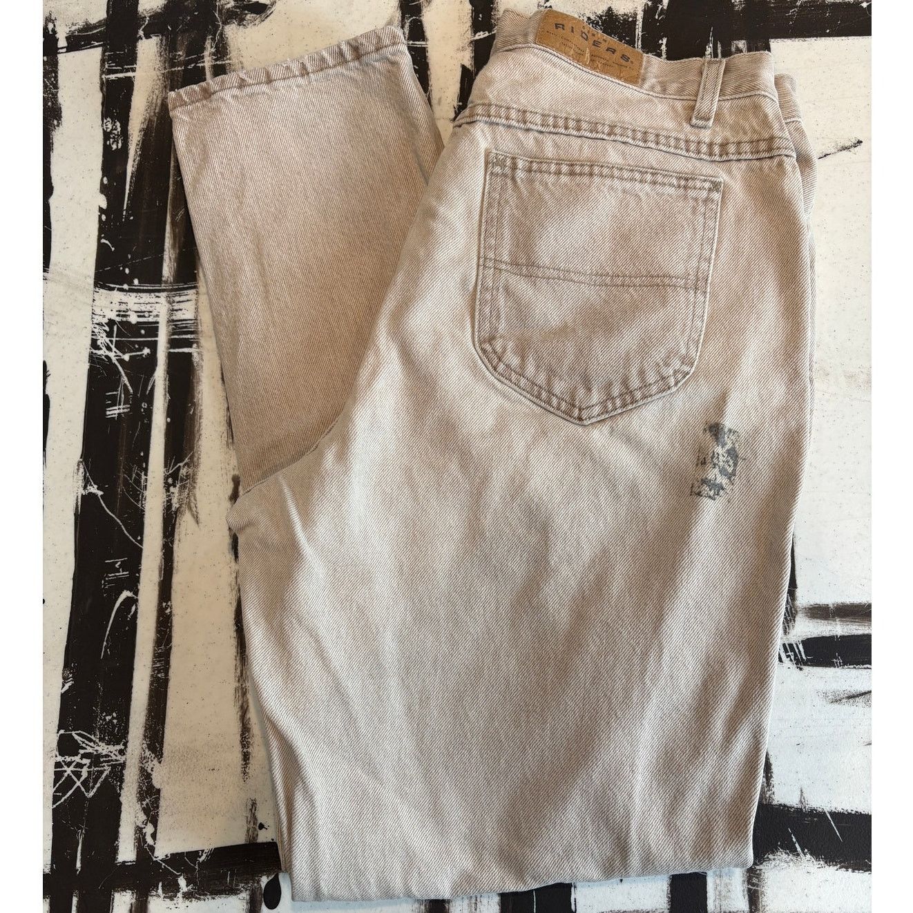 Lee × Vintage Vintage Riders by Lee Beige Denim Jeans (32x30) Size 16 MED Size 38" / US 16 / IT 52 - 1 Thumbnail