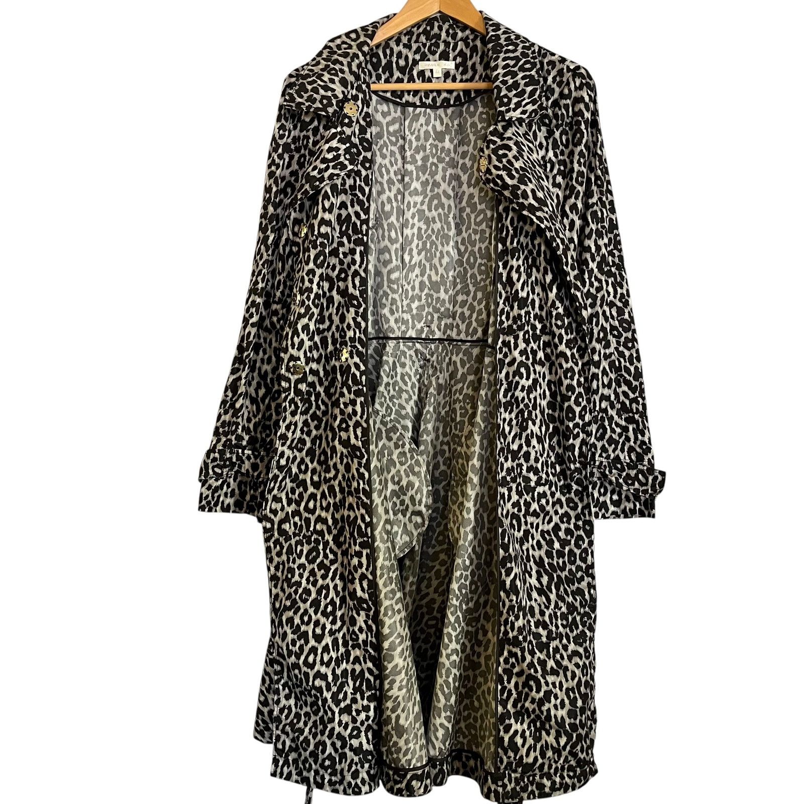 PAULE KA Paule Ka Leopard Print Technical Cotton Women's Trench Coat Size XL / US 12-14 / IT 48-50 - 7 Thumbnail