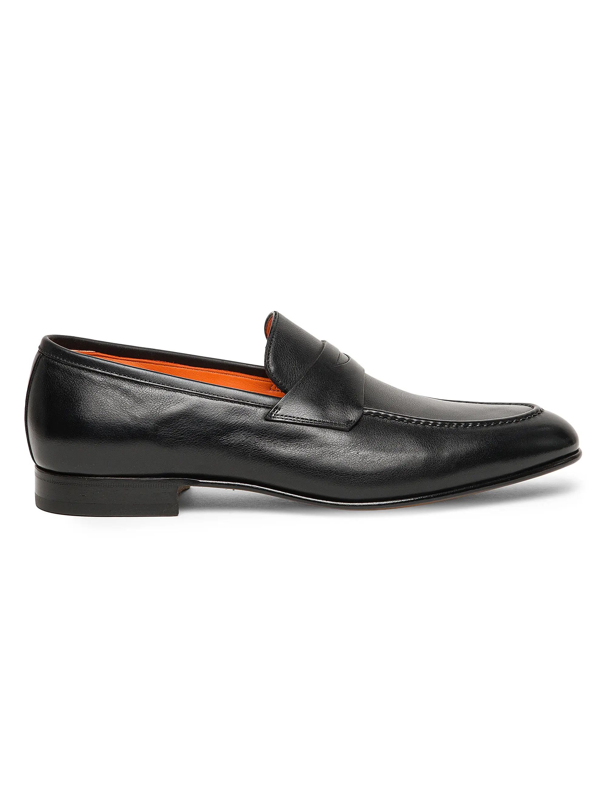 Santoni os11x0526 Leather Penny Loafers in Black Size US 8 / EU 41 - 1 Thumbnail