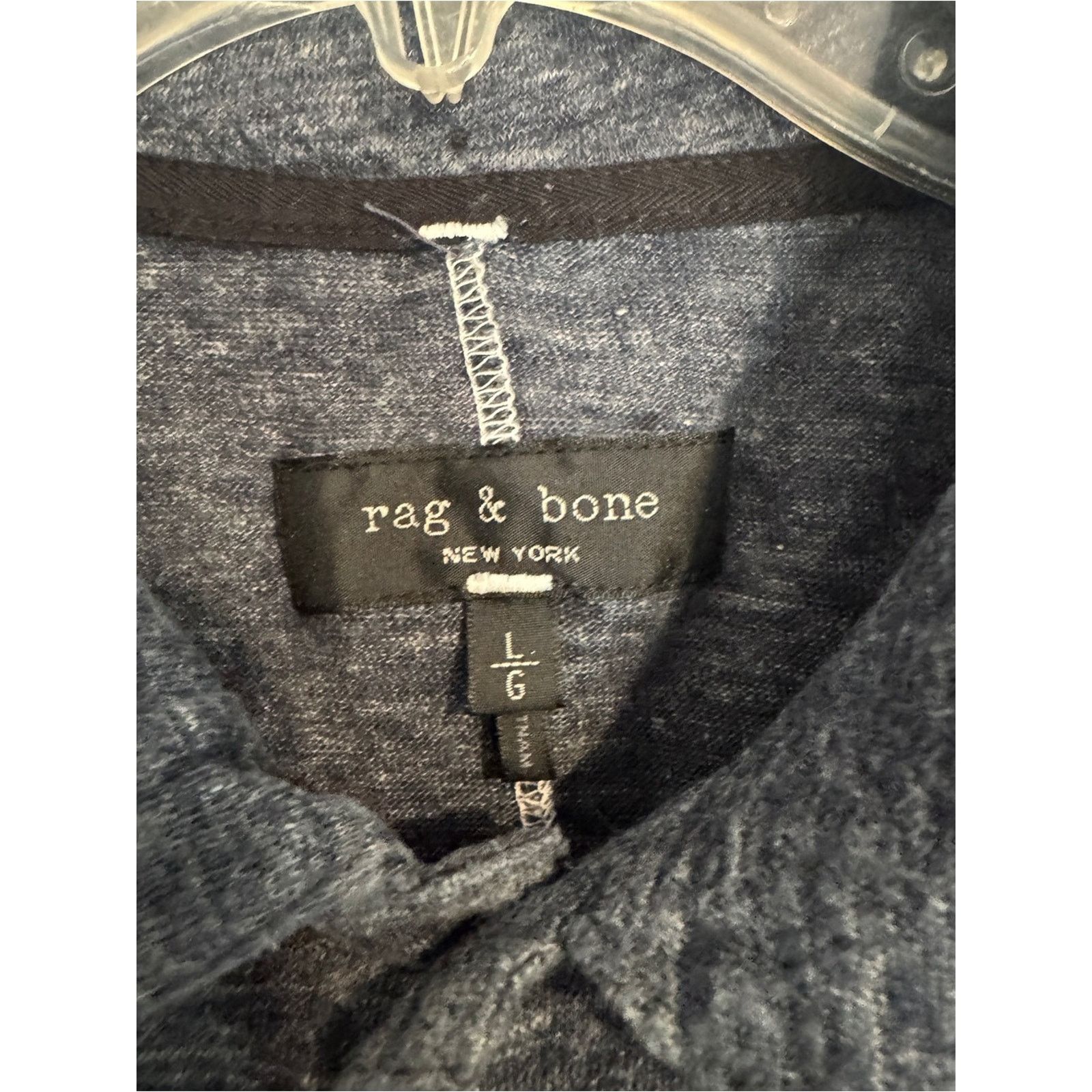 Rag & Bone rag & bone Men’s Navy Linen Polo Shirt - Large Size US L / EU 52-54 / 3 - 2 Thumbnail