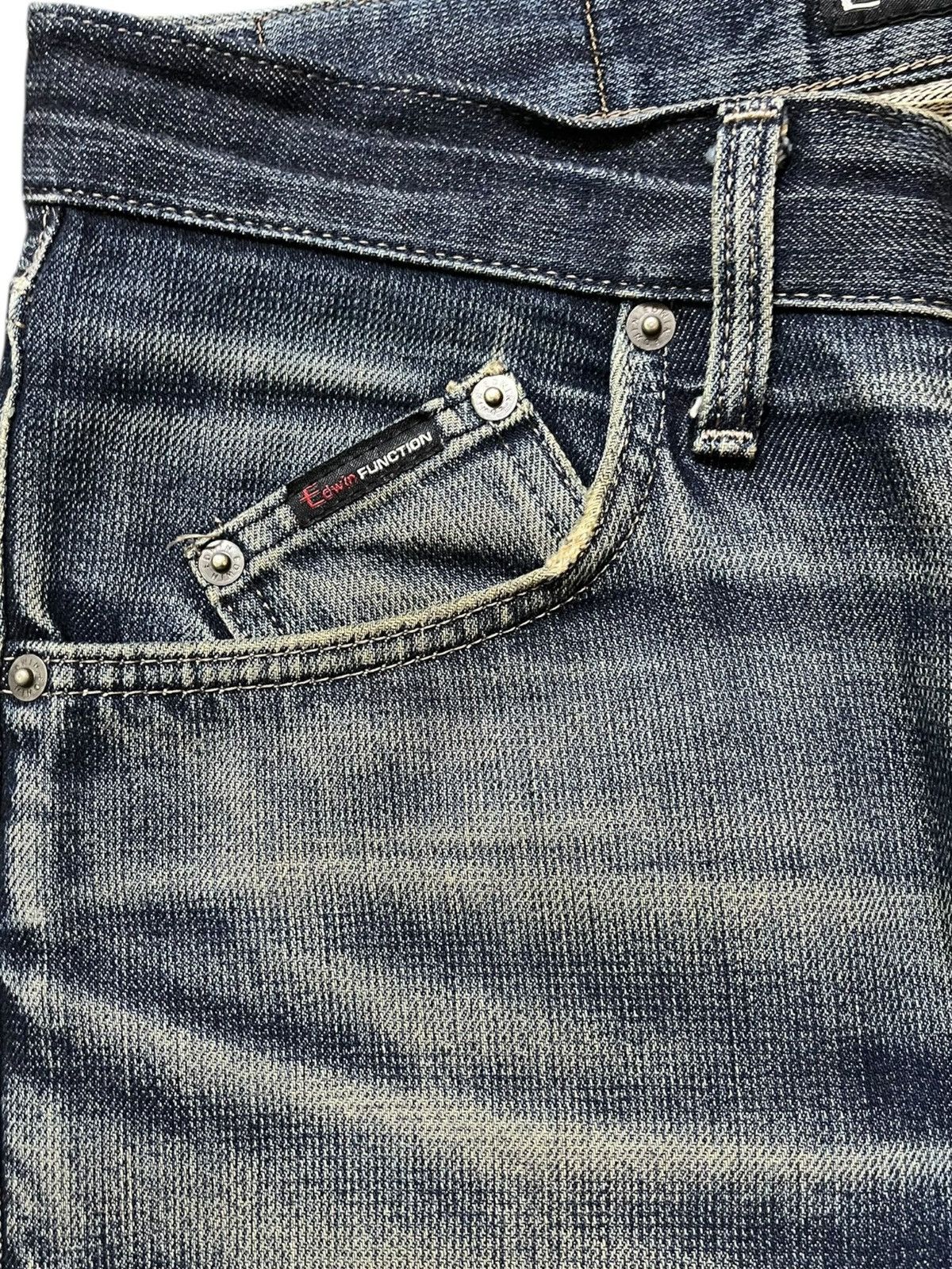 Edwin Vintage Edwin 502 E-Function Baggy Mudwash Whiskers Denim Size US 33 - 5 Thumbnail