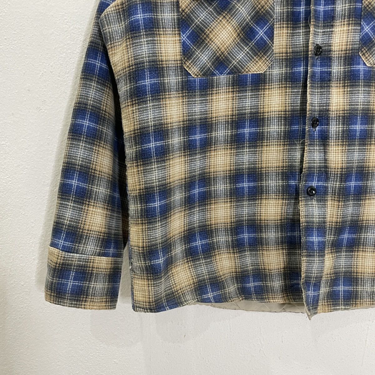 Sears Vintage 70s Sears Checkered Flannel Tee Size US XL / EU 56 / 4 - 3 Thumbnail