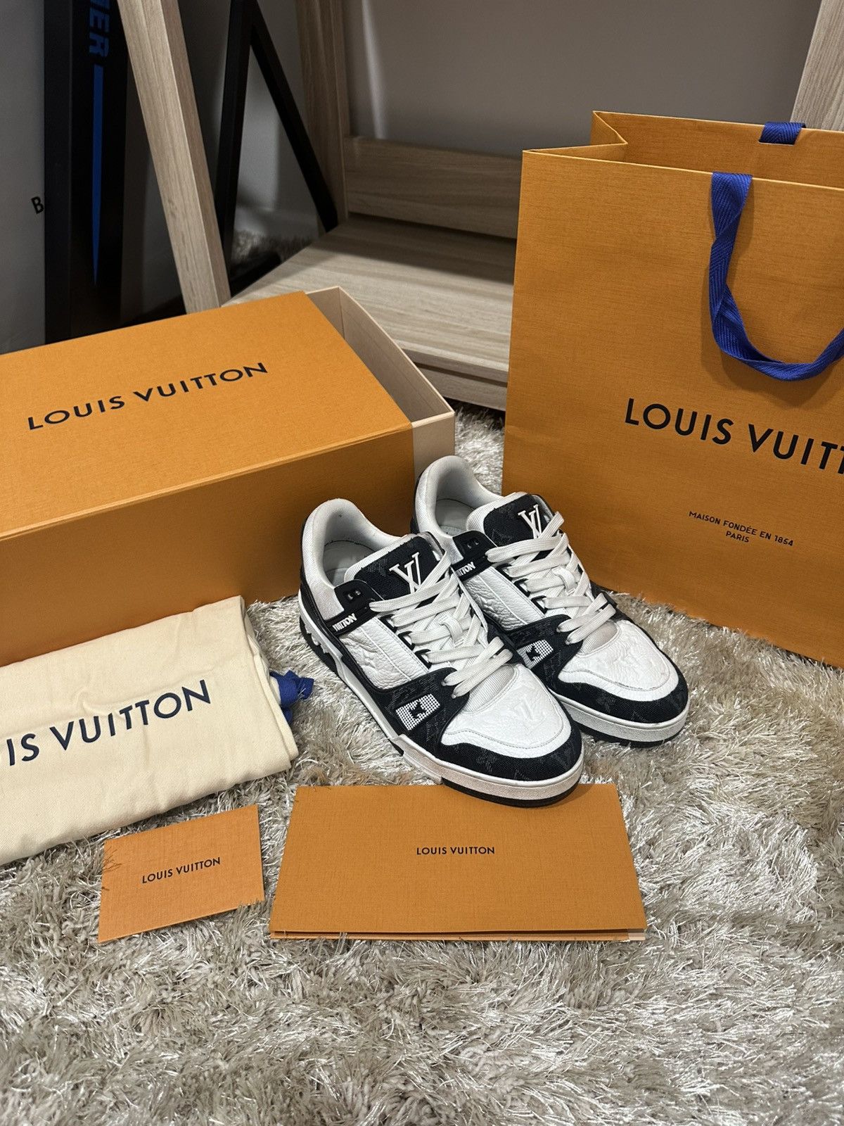 Louis Vuitton Louis Vuitton Trainers - Black & White Size US 6.5 / EU 39-40 - 1 Thumbnail