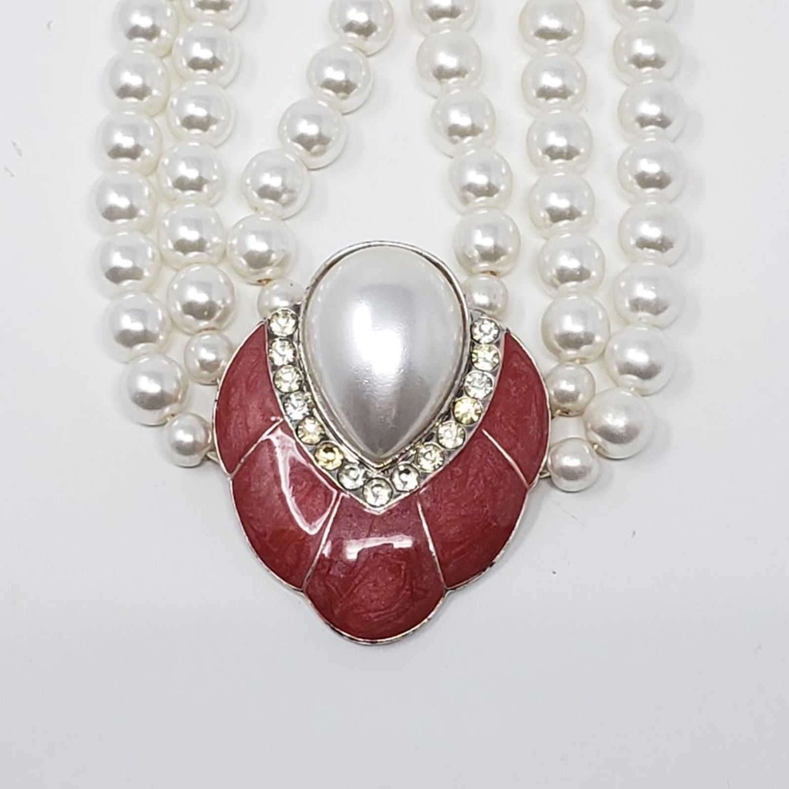 Other Faux Pearl & Enamel Layered Necklace Set Size ONE SIZE - 9 Thumbnail