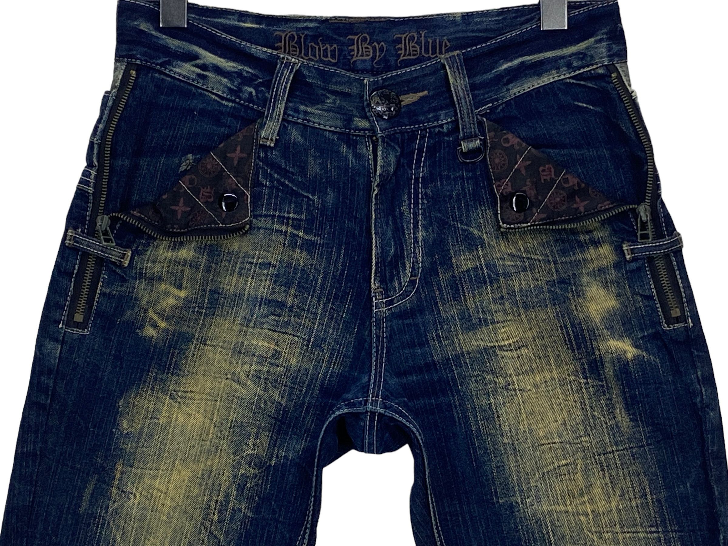 Japanese Brand Double Waist Jeans Japanese Punk Rock Traditional Trim Pants Size US 30 / EU 46 - 3 Thumbnail