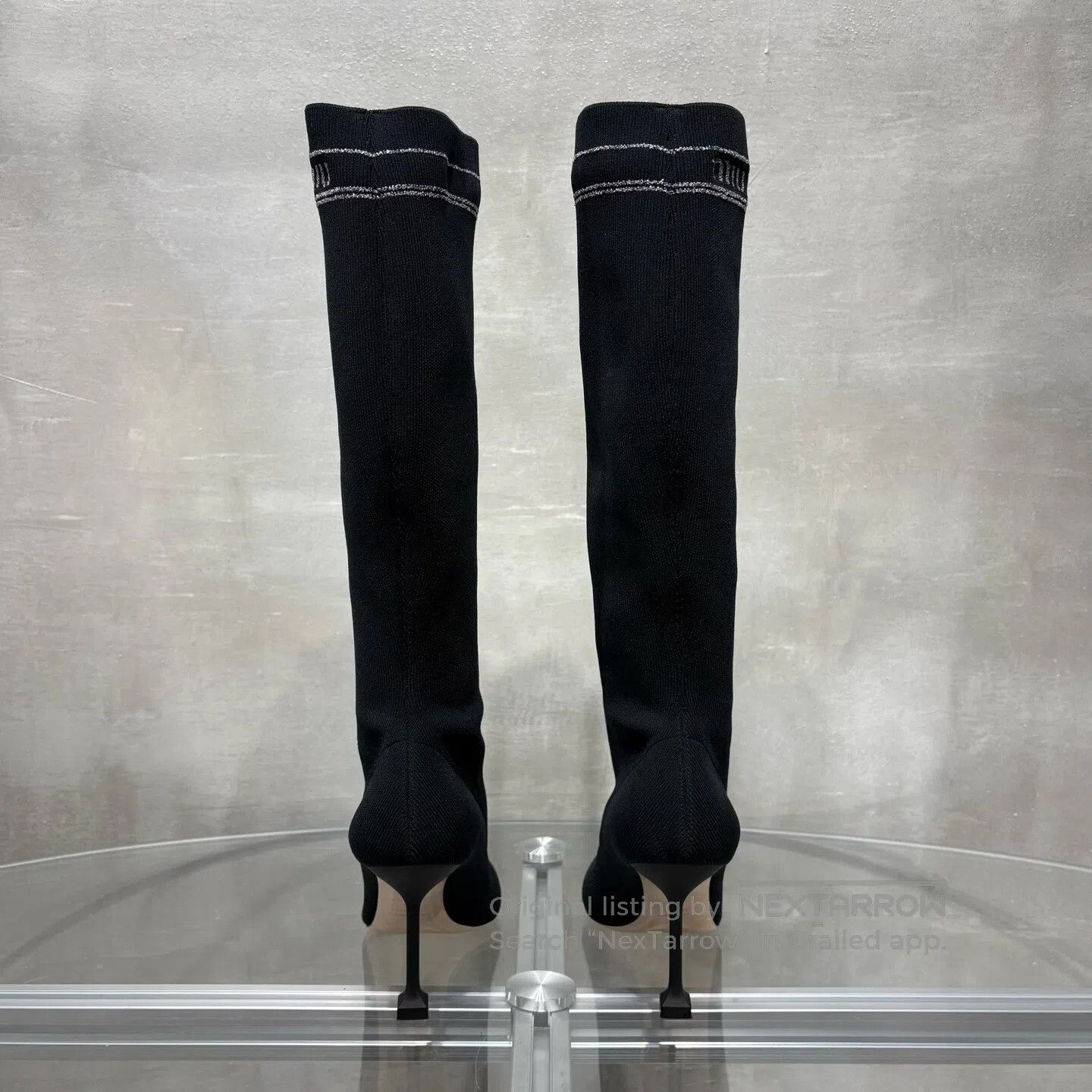 Miu Miu Miu Miu Black knee-length boots Size US 6.5 / IT 36.5 - 6 Thumbnail