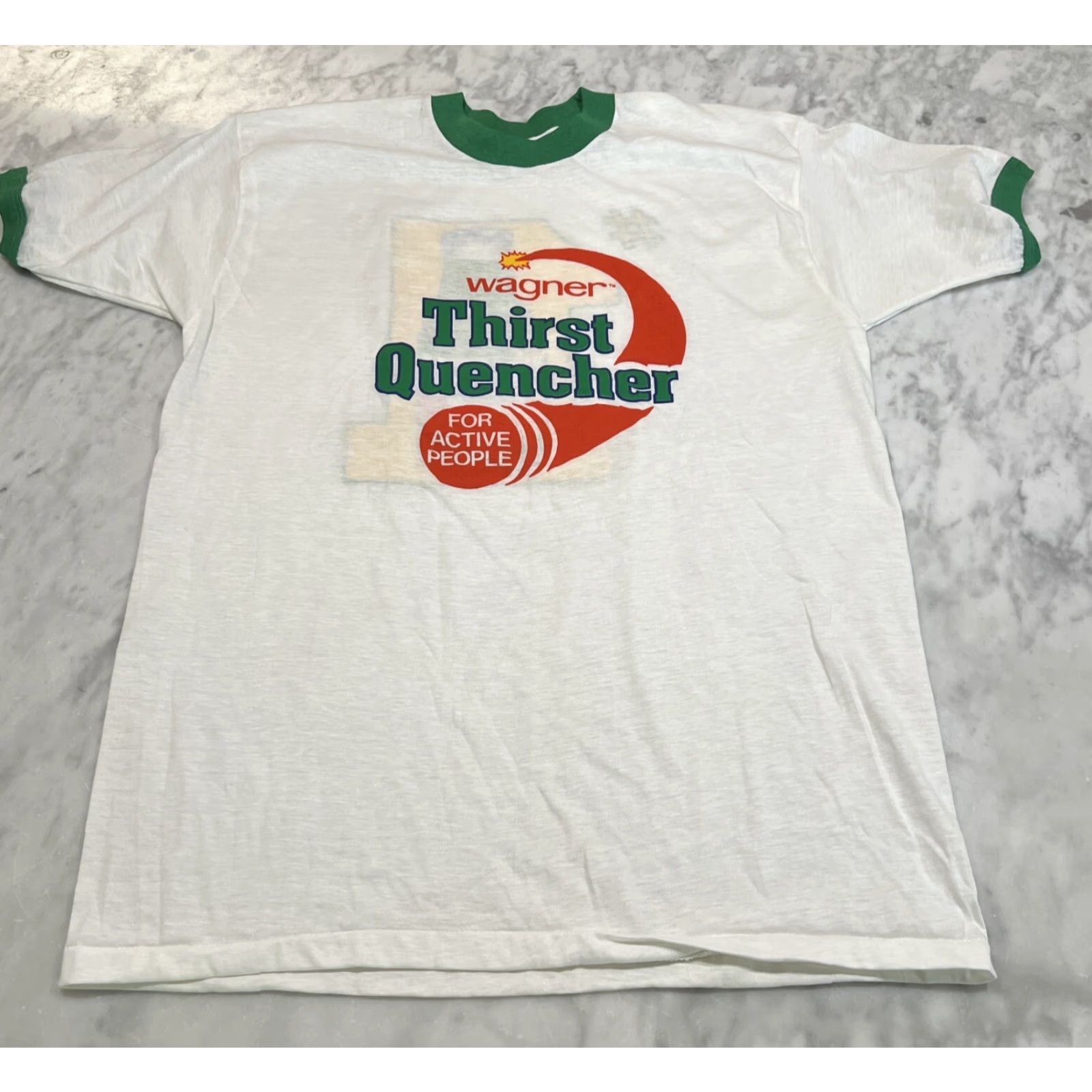 Doublet VINTAGE Wagner Ringer T-Shirt Men XL White 1980s Made in USA Double Sided Graphic Size US XL / EU 56 / 4 - 4 Thumbnail
