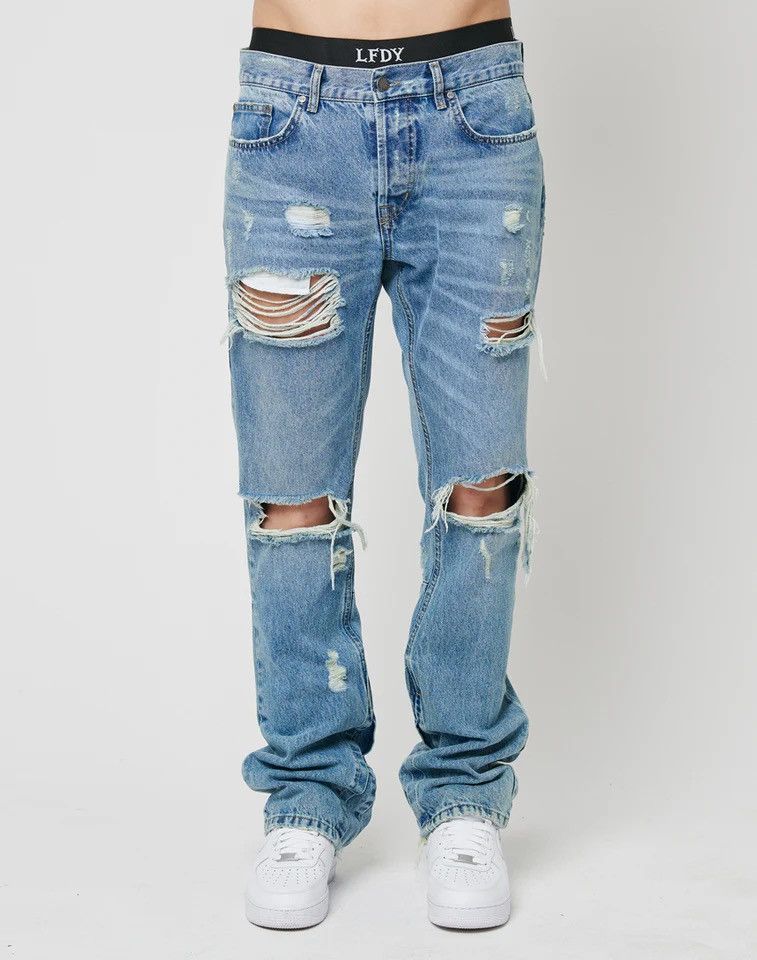 LFDY LFDY - DISTRESSED FLARED DENIM Size US 34 / EU 50 - 11 Thumbnail