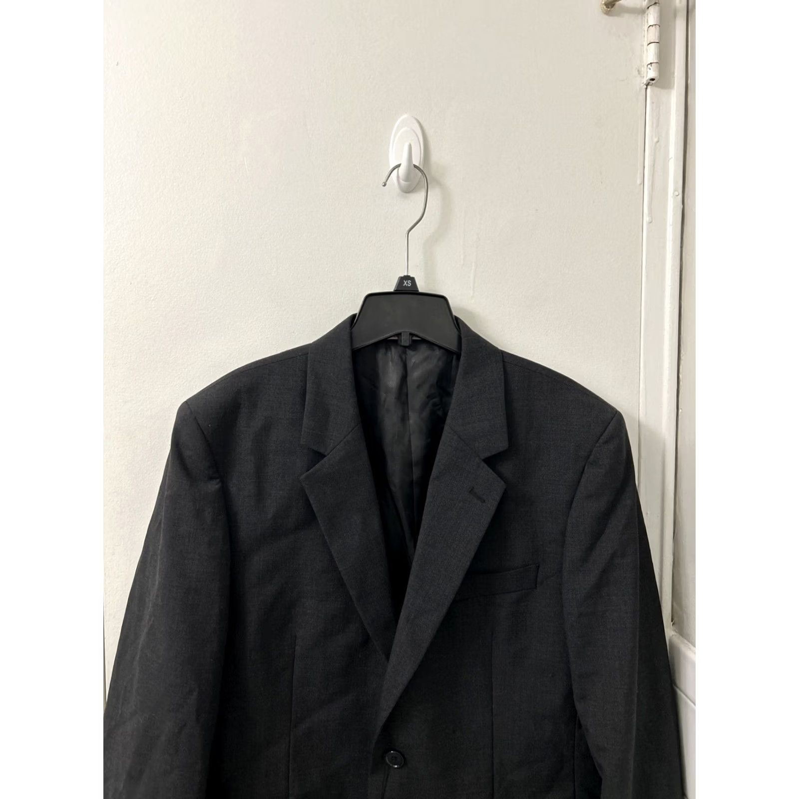 Vintage VINTAGE Louis Martin Blazer Mens 38R Charcoal Gray Two-Button Notch Lapel Regular Fit Jacket NWT Size 38R - 2 Thumbnail