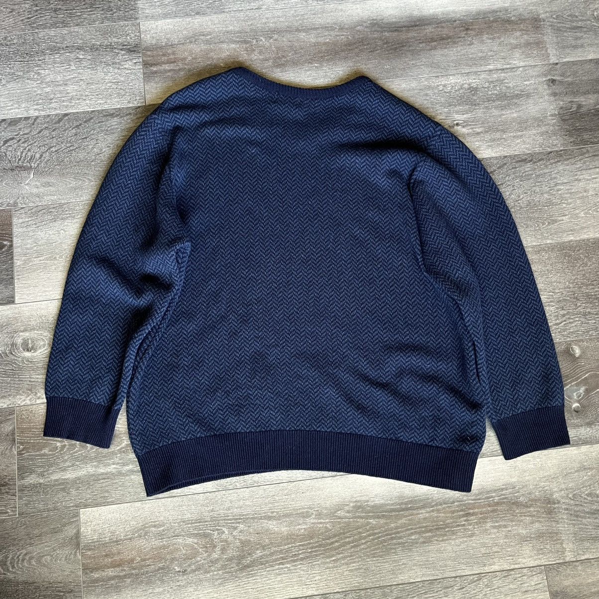 L.L. Bean L.L. Bean Lambswool Herringbone Blue Navy Crewneck Sweater Size US L / EU 52-54 / 3 - 2 Thumbnail