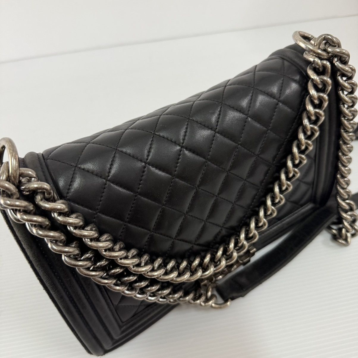 Chanel Chanel Le Boy Black Lambskin Small Shoulder Bag Size ONE SIZE - 9 Thumbnail