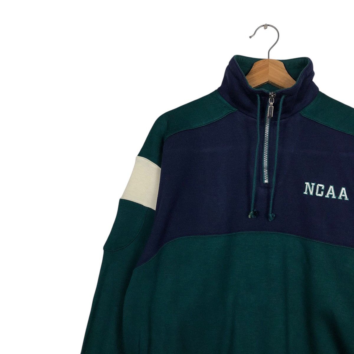 Vintage 📌Vintage Half Zipper Collar Ncaa Descente Big Logo Size US S / EU 44-46 / 1 - 8 Thumbnail