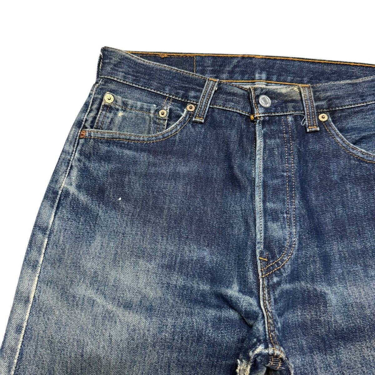 Levi's Vintage Levis 501 Thrashed Jeans Size US 28 / EU 44 - 4 Thumbnail