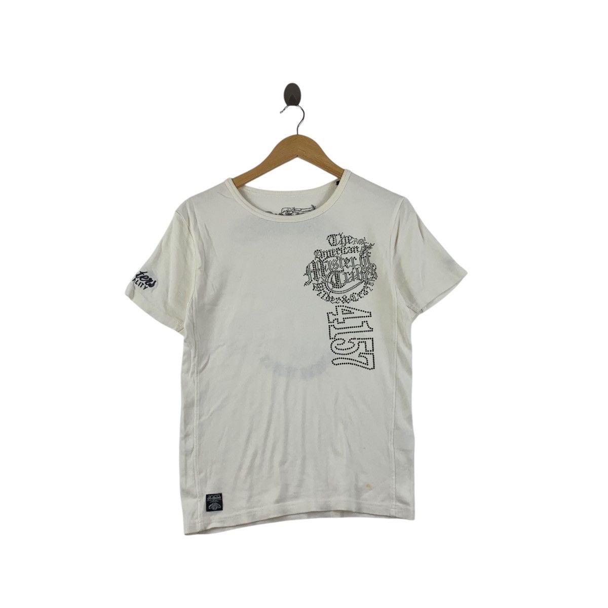 Vintage R. SPIRIT MOTORCYCLE Swarovski Bling American Tee Shirt Size S / US 4 / IT 40 - 1 Thumbnail