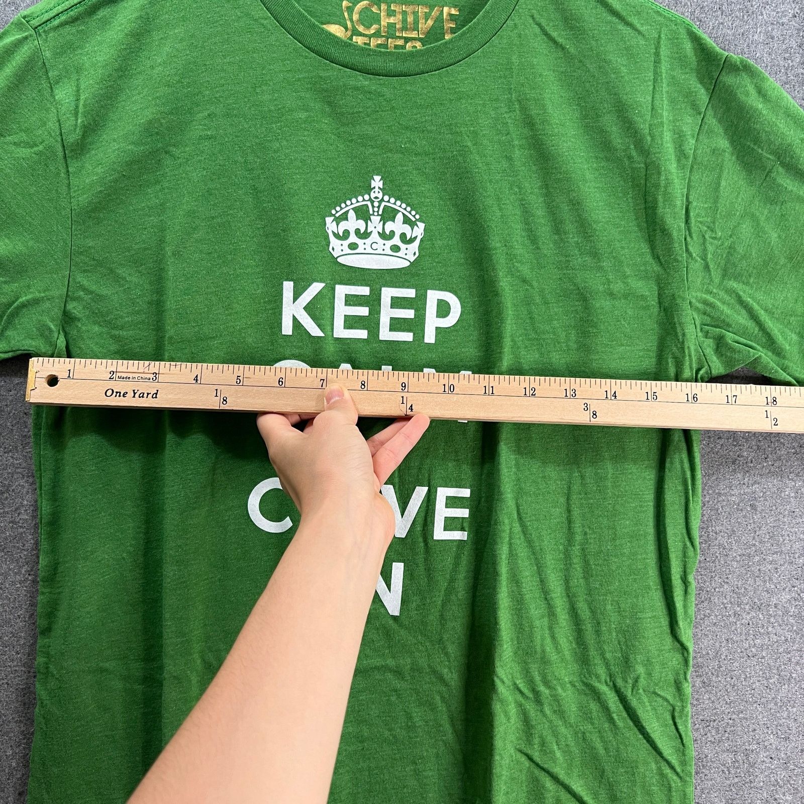 Other Keep Calm and Chive On Shirt Adult Medium Green Short Sleeve Size US M / EU 48-50 / 2 - 3 Thumbnail