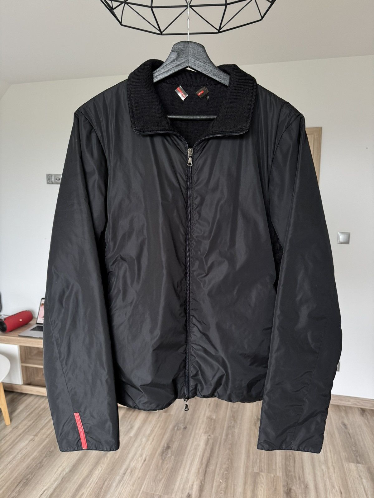 Prada Prada Black Nylon and Wool Jacket Made in Italy Bomber RARE Size US M / EU 48-50 / 2 - 3 Thumbnail