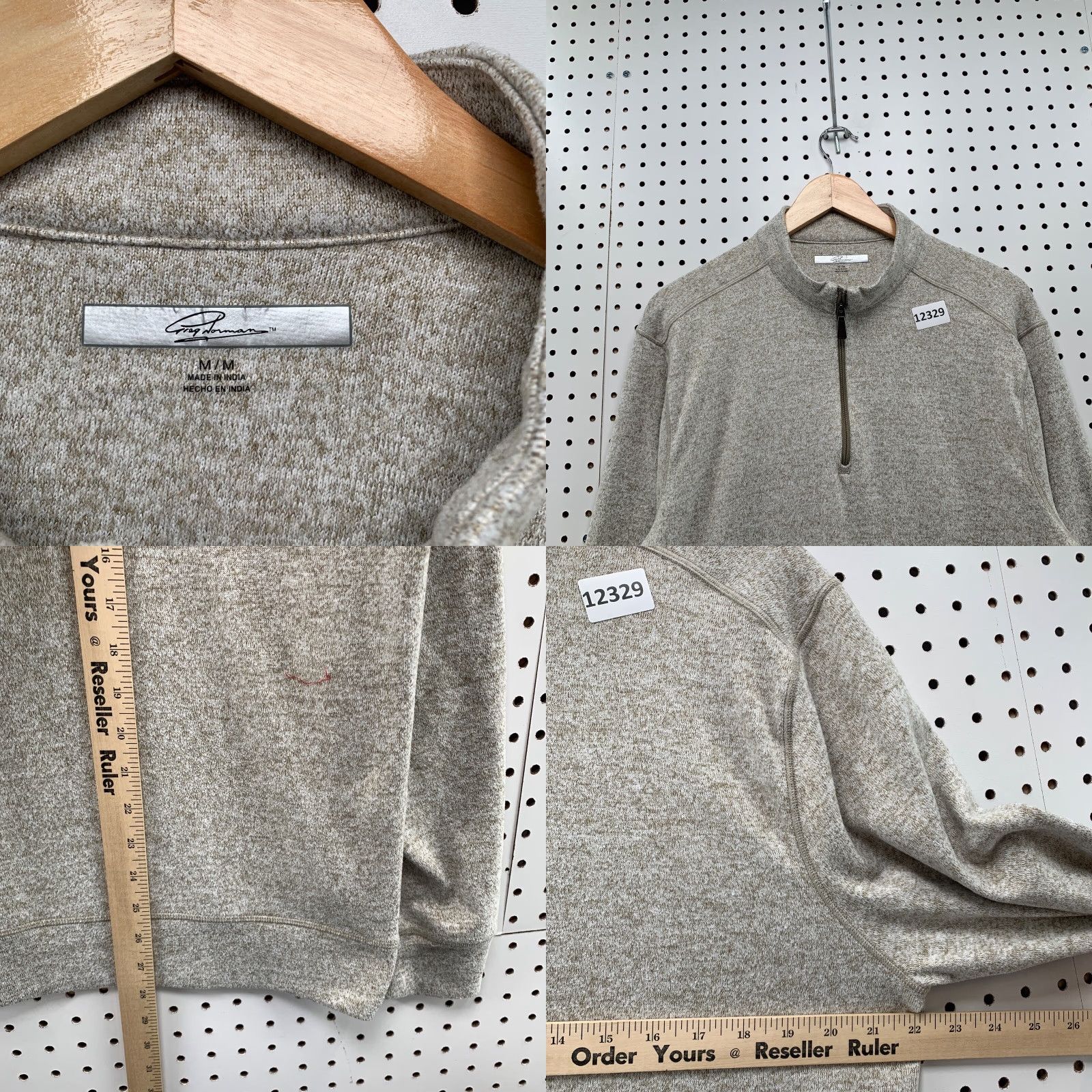 Vintage Greg Norman Sweater Men Medium Beige Fleece Shark Pullover 1/4 Zip M Size US M / EU 48-50 / 2 - 8 Thumbnail