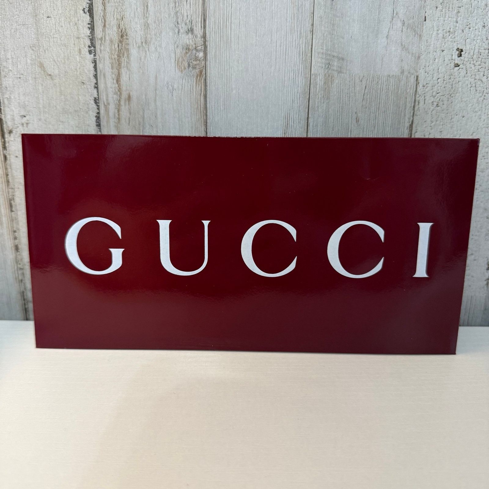 Gucci Burgundy Logo Envelope Gift Card Holder Receipt Sleeve in Red, Women's