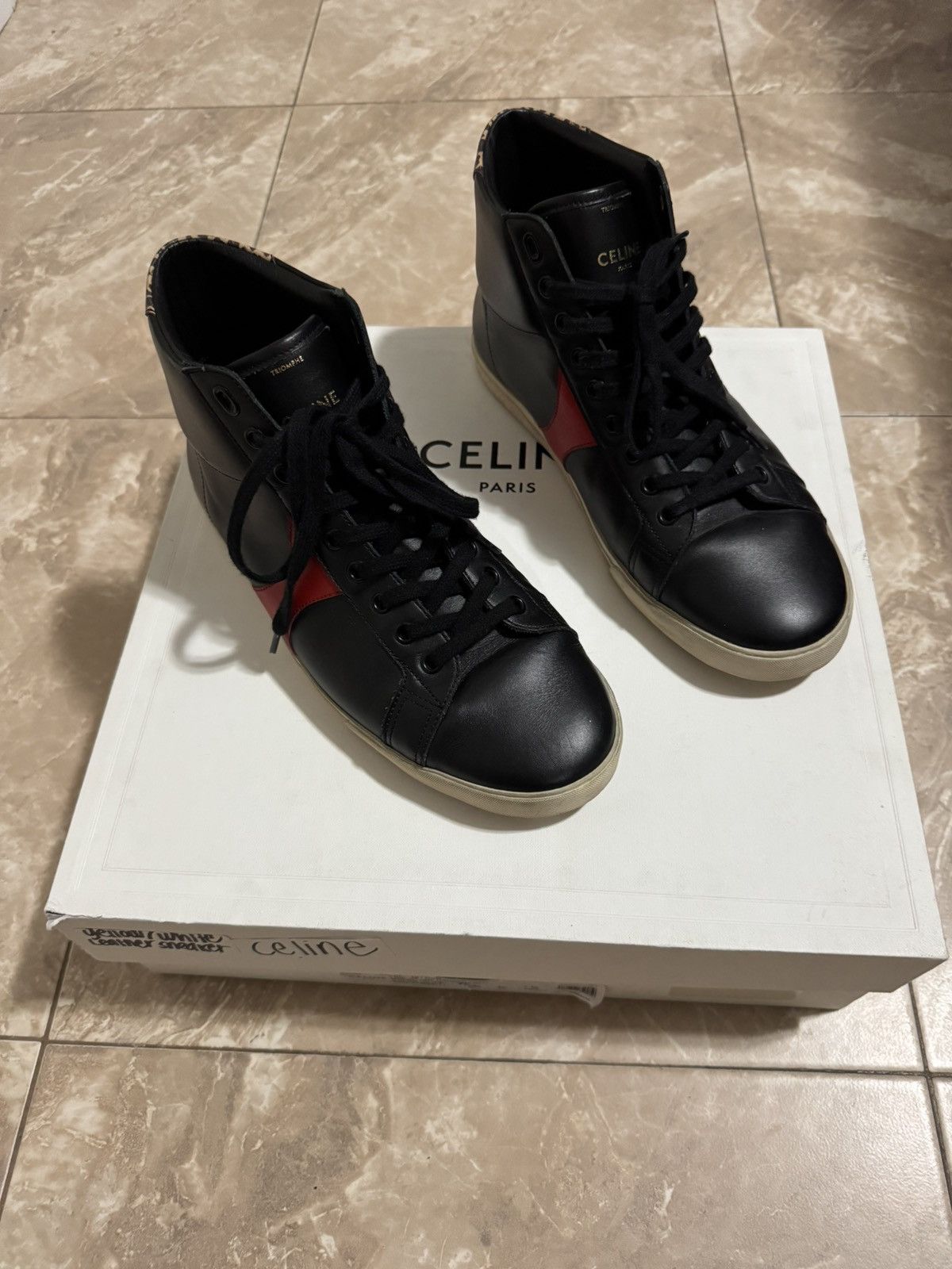 Celine Celine Triomphe Leopard Sneakers Size US 9 / EU 42 - 1 Thumbnail