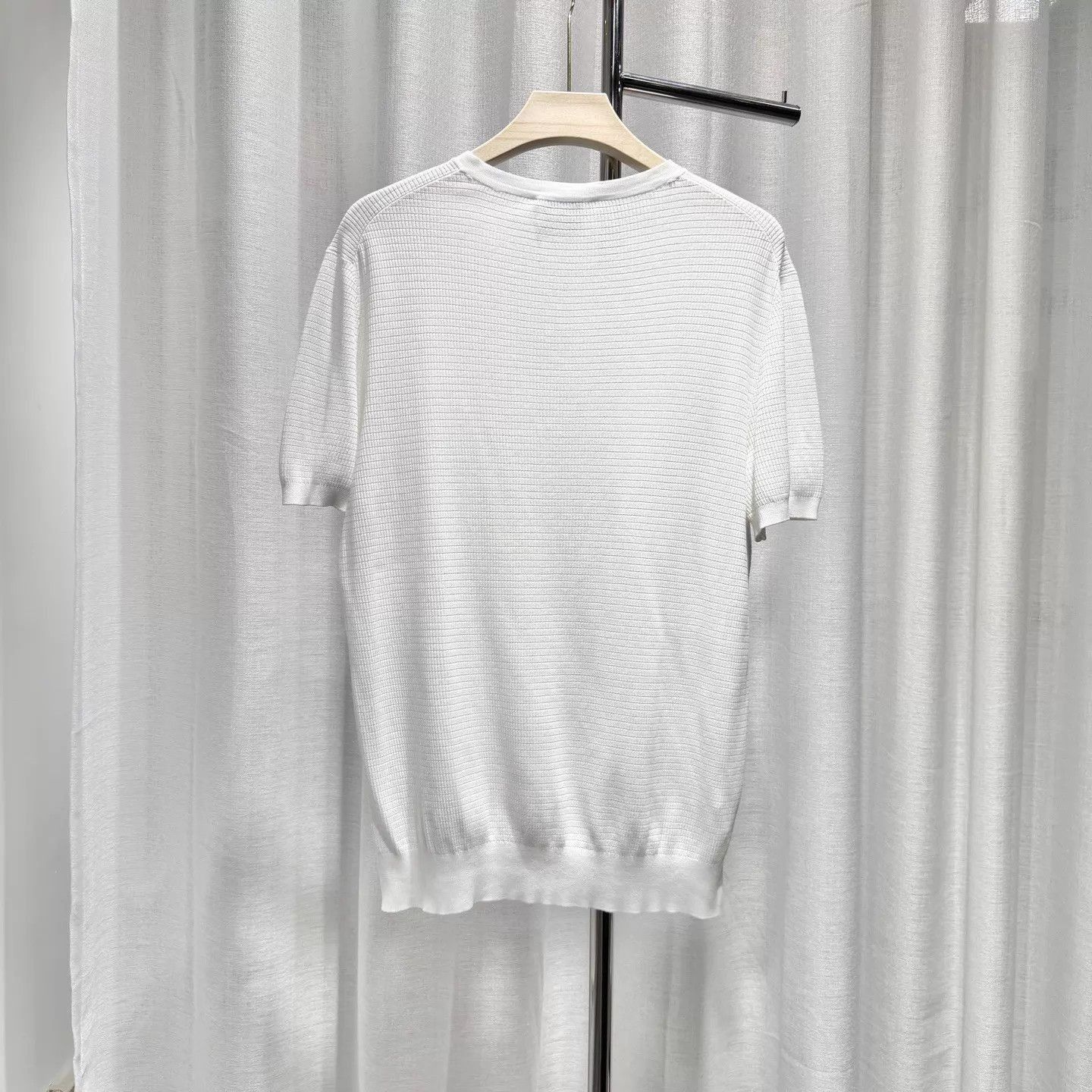 Hermes White Short Sleeve Henley Shirt Size US L / EU 52-54 / 3 - 2 Thumbnail