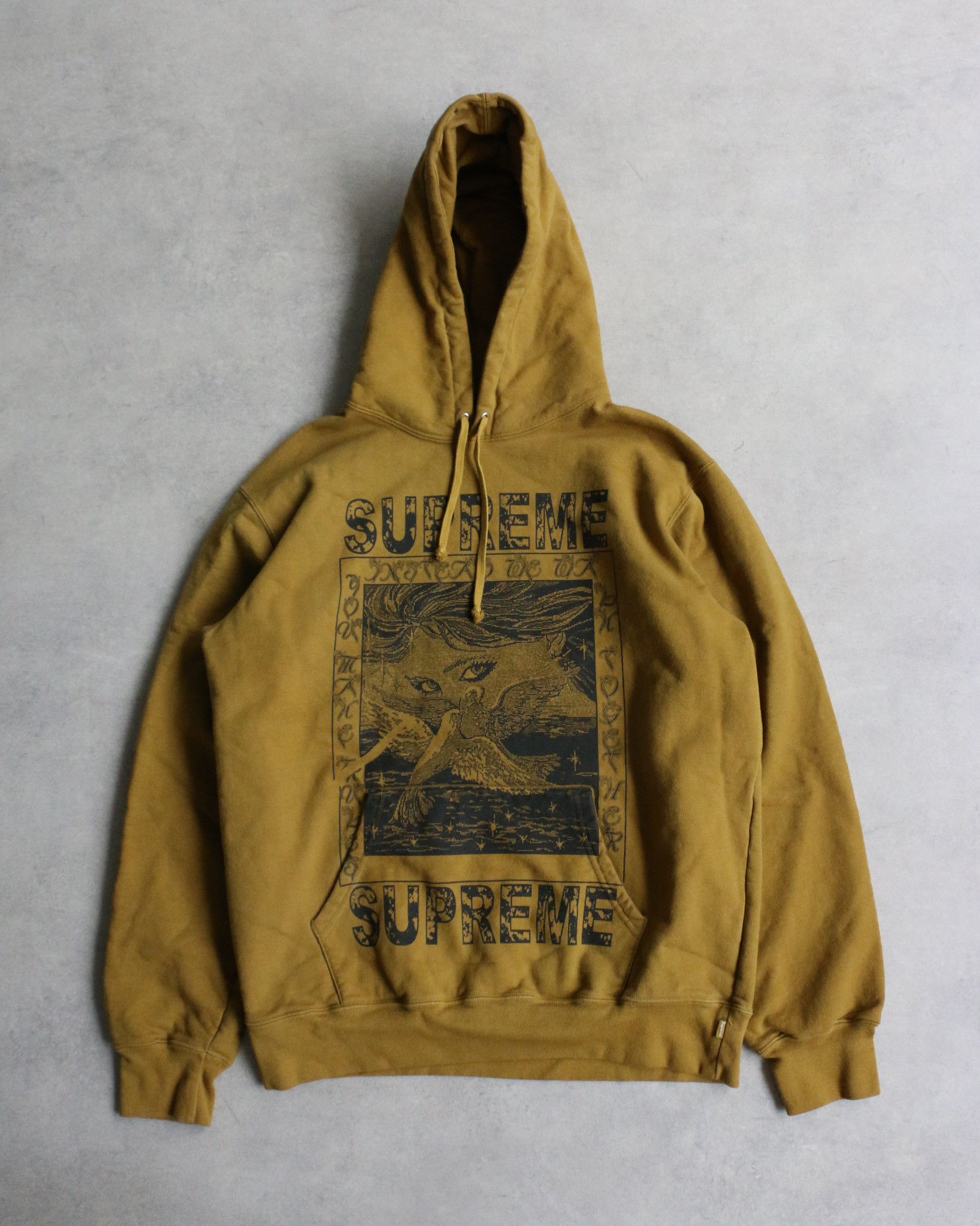 Supreme Egyptian Eyes Hoodie Mustard