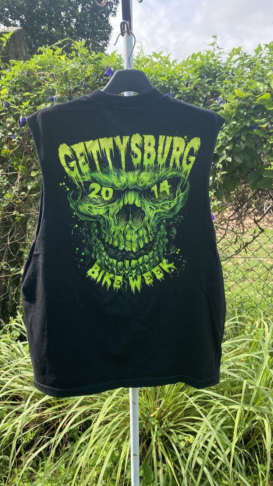 Hot Leathers Gettysburg Bike Week 2014 Rare Sleeveless Tee