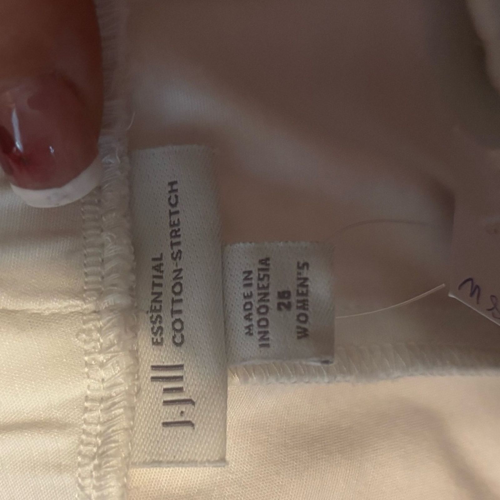 J. Jill J.Jill White Essential Cotton Stretch Pants Size Womens 28 Size 28" / US 6 / IT 42 - 7 Thumbnail