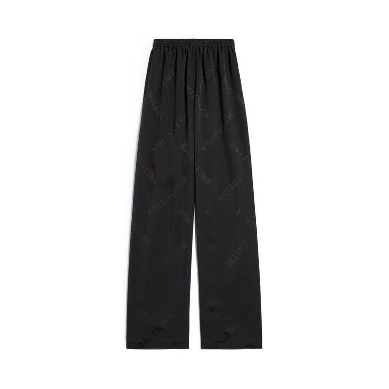 Balenciaga o1tr1nto0226 Bal Diagonal Allover Fluid Tracksuit Pant Black Size 26" / US 2 / IT 38 - 1 Thumbnail