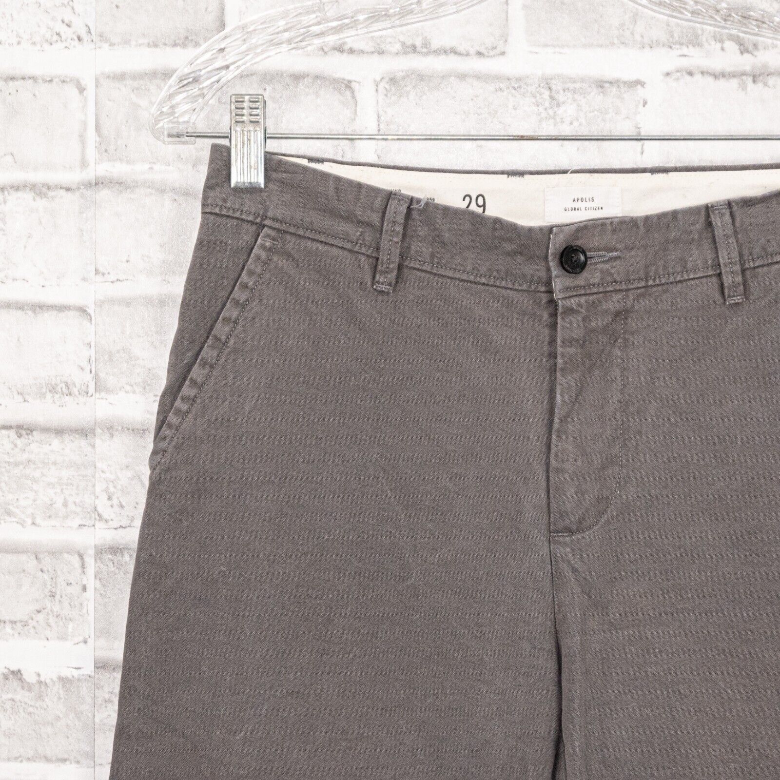 Apolis Apolis Men's Utility Chino Pants in Gray Cotton Size 29x25 Size US 29 - 7 Thumbnail
