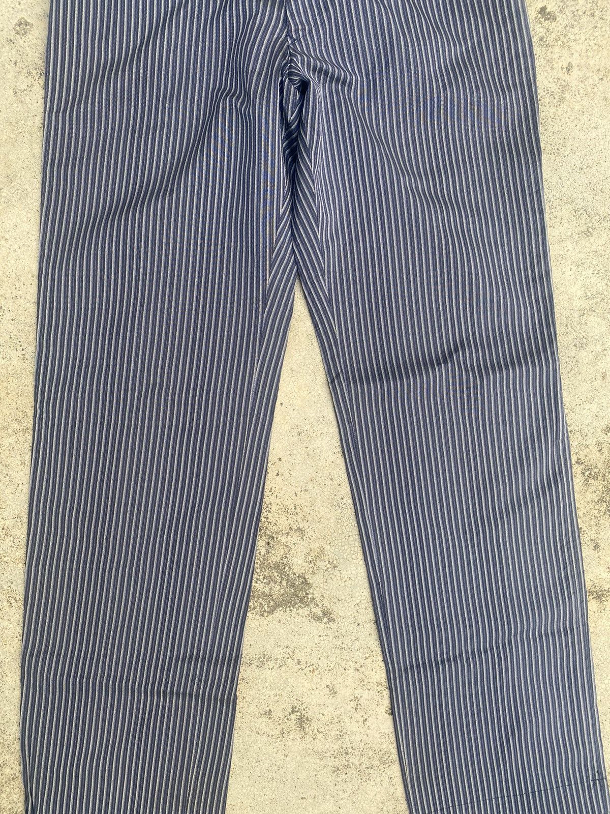 Japanese Brand × Yohji Yamamoto YohjiYamamoto Casual Pants Blue Stripes Size US 28 / EU 44 - 4 Thumbnail