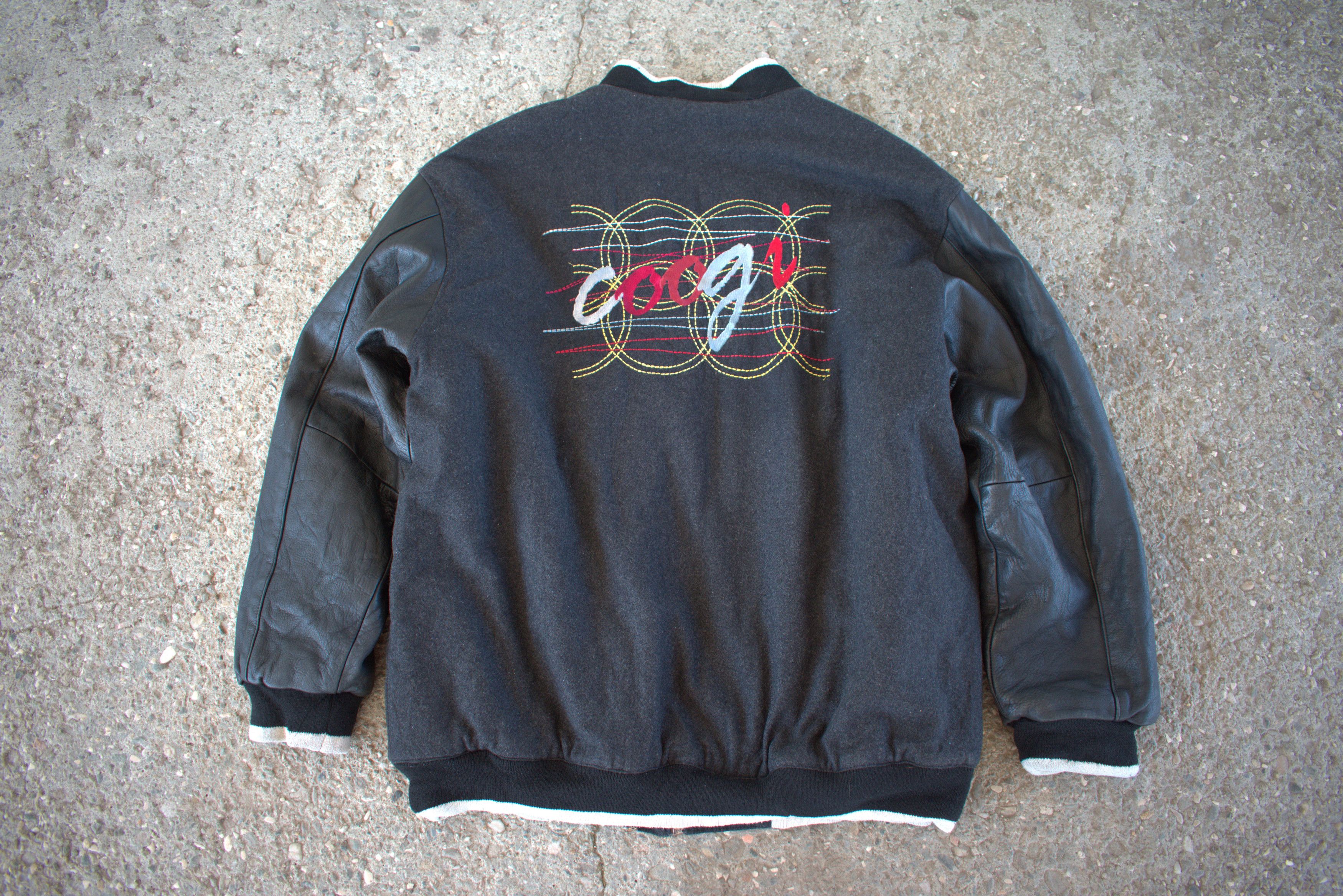 Coogi Coogi leather sleeved wool varsity jacket Size US XXL / EU 58 / 5 - 5 Thumbnail