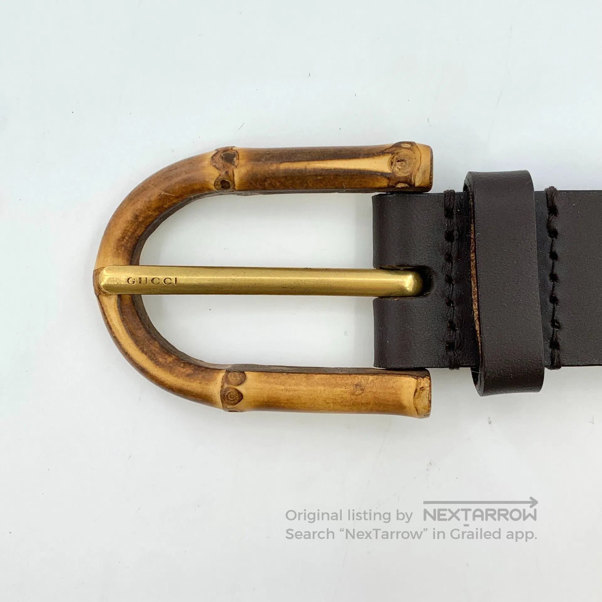 Gucci Gucci Dark Brown Smooth Buckle Belt. Size ONE SIZE - 6 Thumbnail