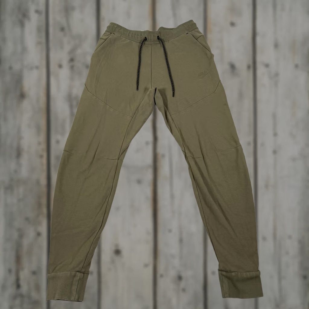 Nike Nike Tech Fleece Jogger Pants Men Small Green Athletic Slim Knit with Pockets Elastic Waist Size US 29 - 1 Thumbnail
