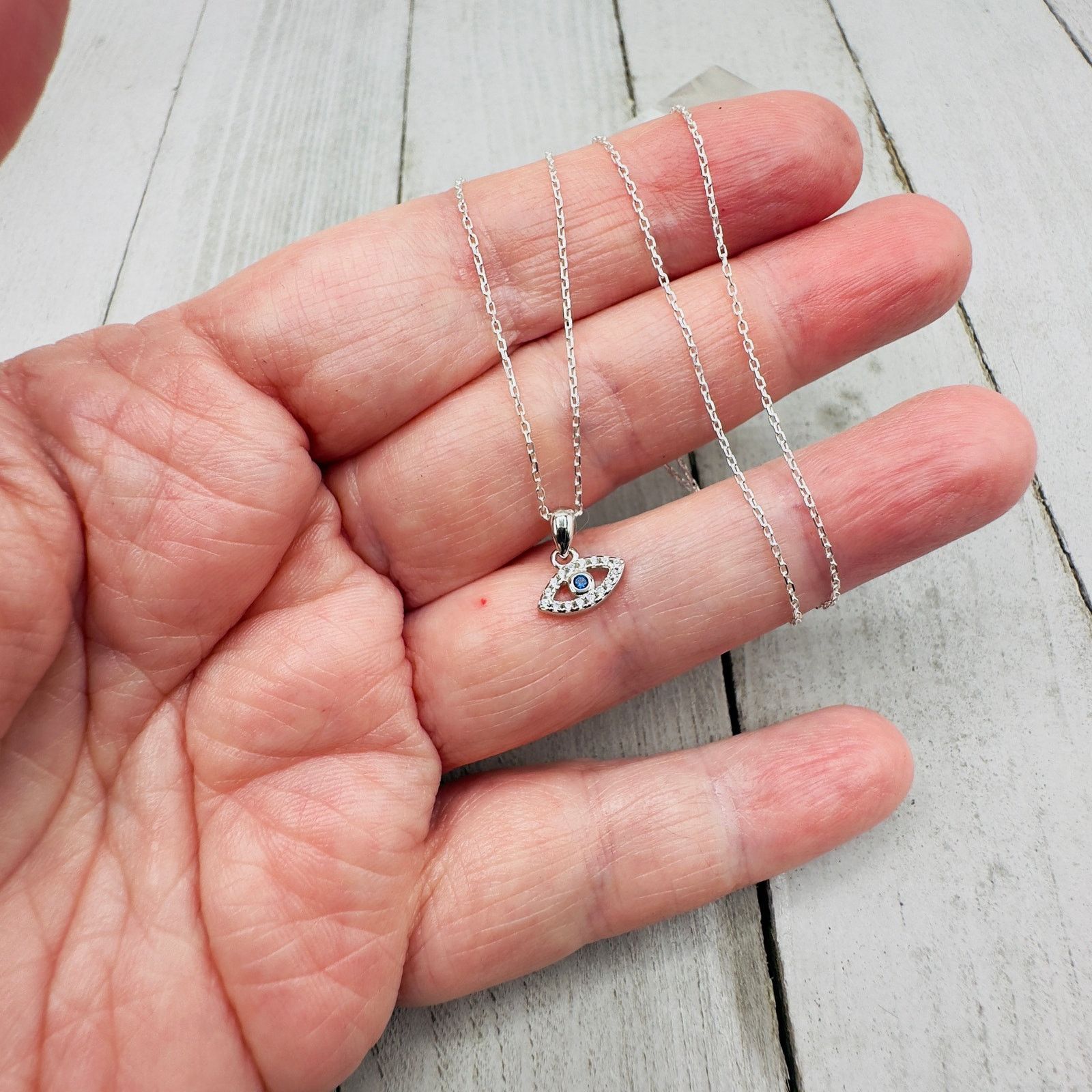 The Unbranded Brand Evil Eye Minimalist Necklace, Dainty, Cz Necklace Size ONE SIZE - 5 Thumbnail