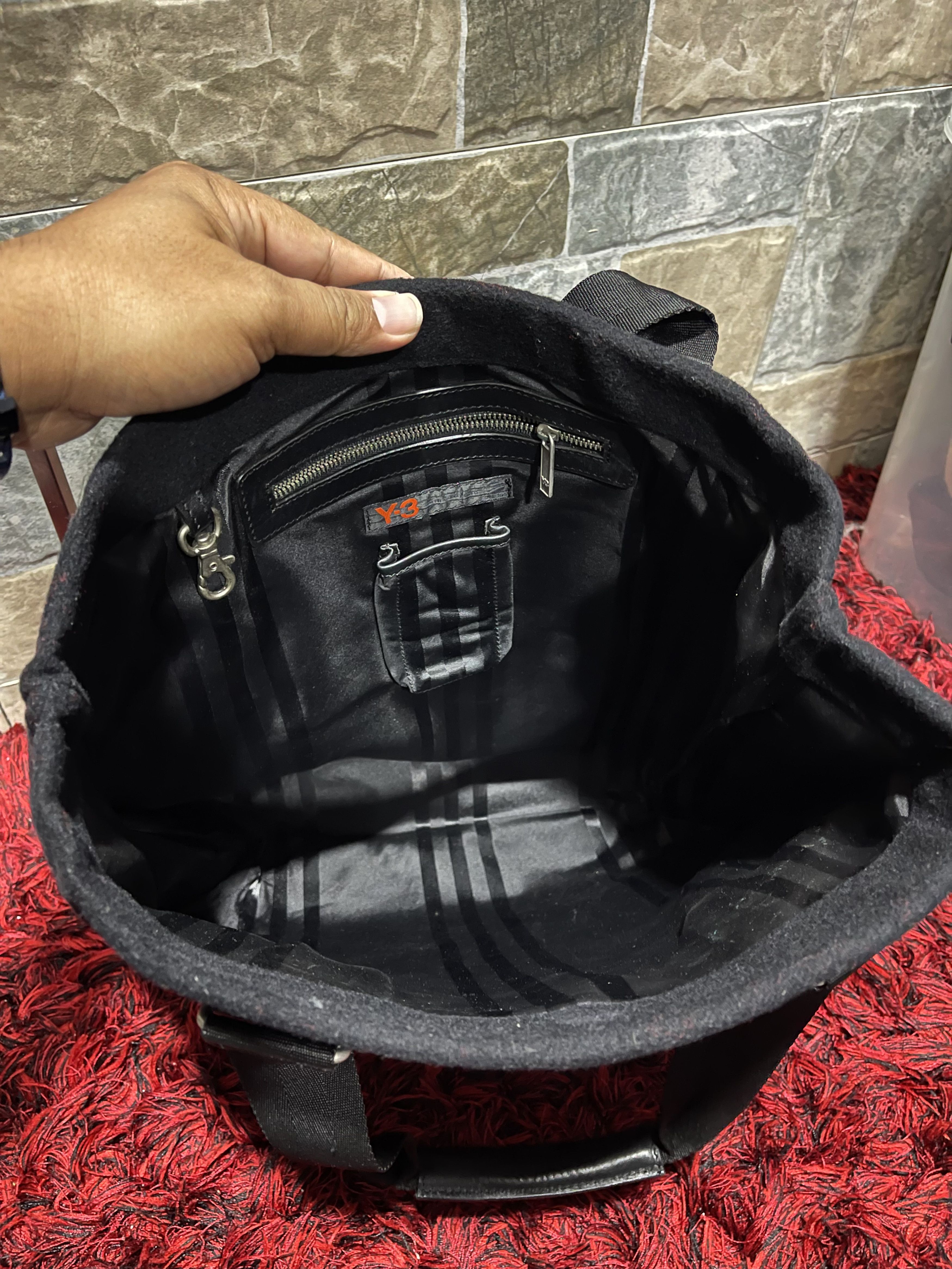 Adidas × Y-3 × Yohji Yamamoto Adidas x Y-3 Yohji Yamamoto Wool Tote Bag Size ONE SIZE - 7 Thumbnail