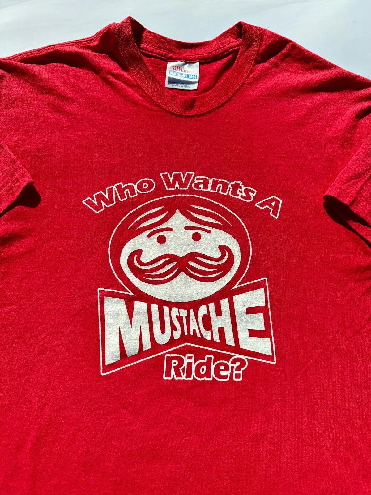Rap Tees × Vintage Vintage 90’s Pringles Mustache Ride Funny Humor T-Shirt Size US M / EU 48-50 / 2 - 5 Thumbnail