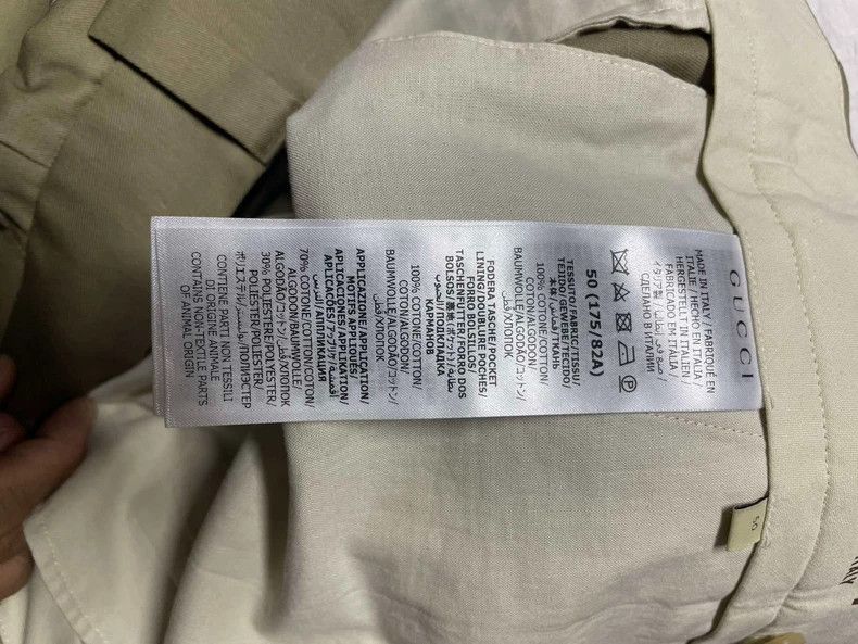 Gucci Gucci Khaki, embroidered, straight, casual pants 2501-Nexta Size US 34 / EU 50 - 5 Thumbnail