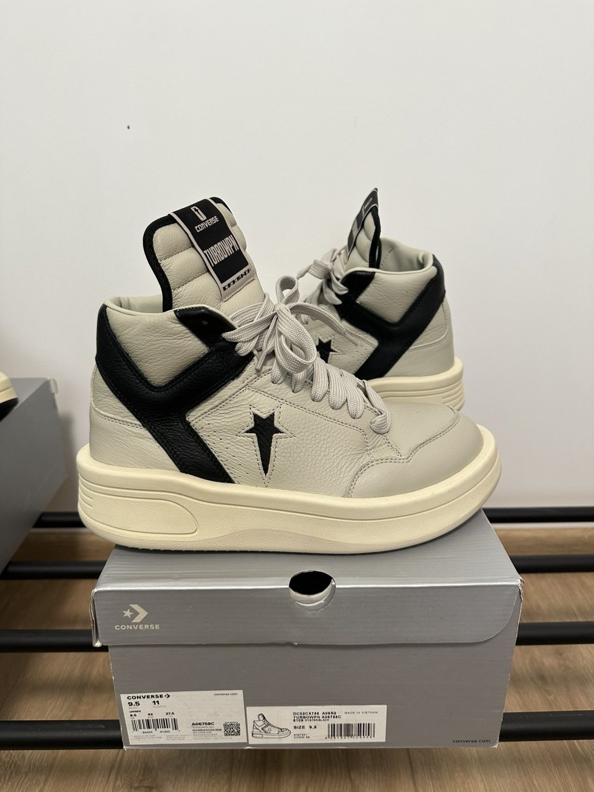 Converse × Rick Owens Drkshdw Rick Owens DRKSHDW x Converse TURBOWPN — Size 43 EU Size US 10 / EU 43 - 1 Thumbnail