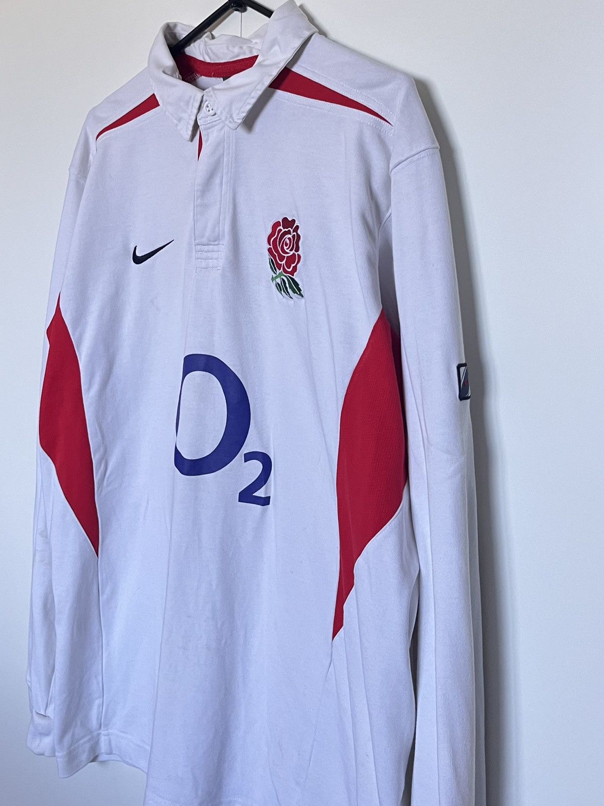 Nike × Vintage 🏴󠁧󠁢󠁥󠁮󠁧󠁿Vintage 00s Nike England Rugby League Polo Sweatshirt Size US XL / EU 56 / 4 - 10 Thumbnail