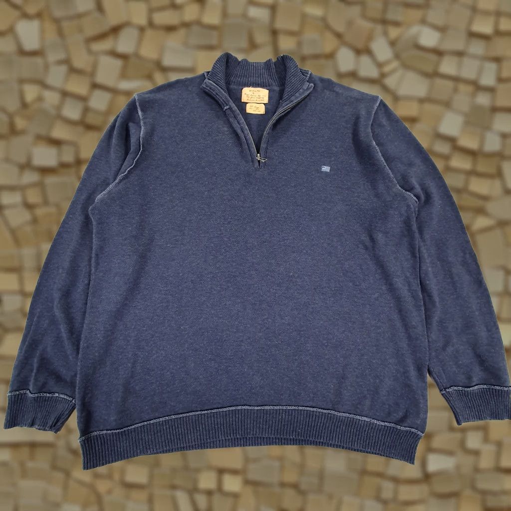 Polo Ralph Lauren Polo Ralph Lauren Jumper Mens XXL Navy Blue Cotton Knit Quarter Zip Flag Logo Size US XXL / EU 58 / 5 - 1 Thumbnail