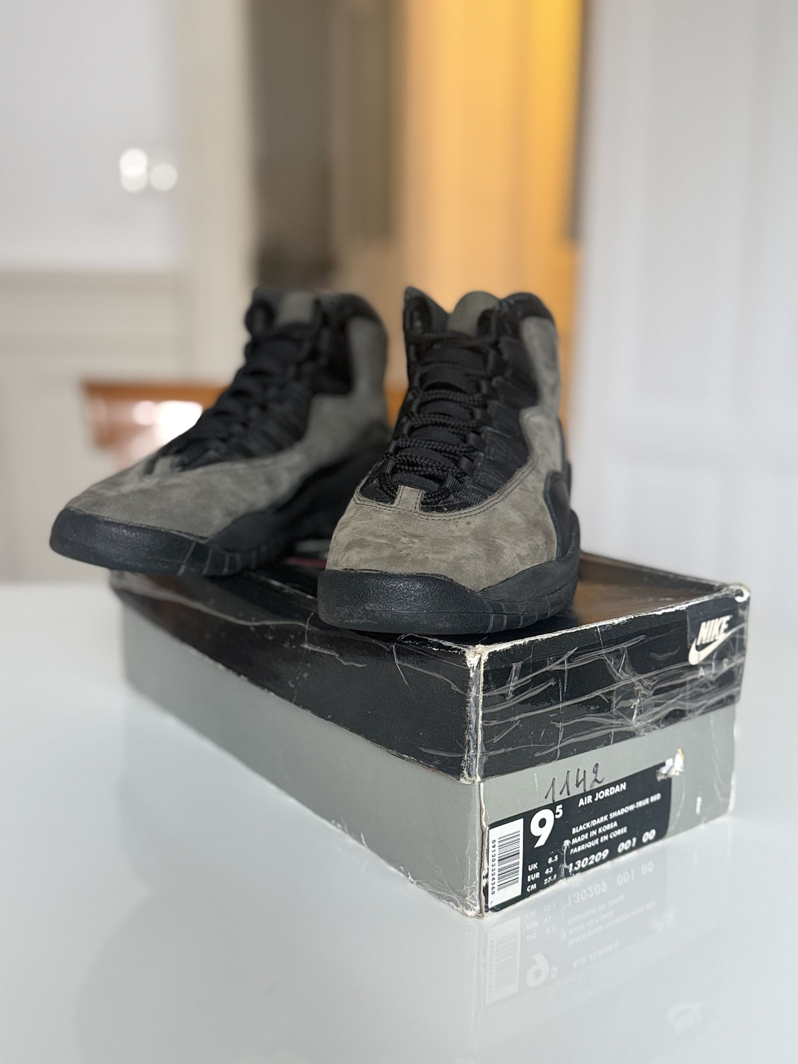 Jordan Brand Nike Air Jordan 10 Shadow OG 1994 (Made in Korea) Size US 9.5 / EU 42-43 - 9 Thumbnail